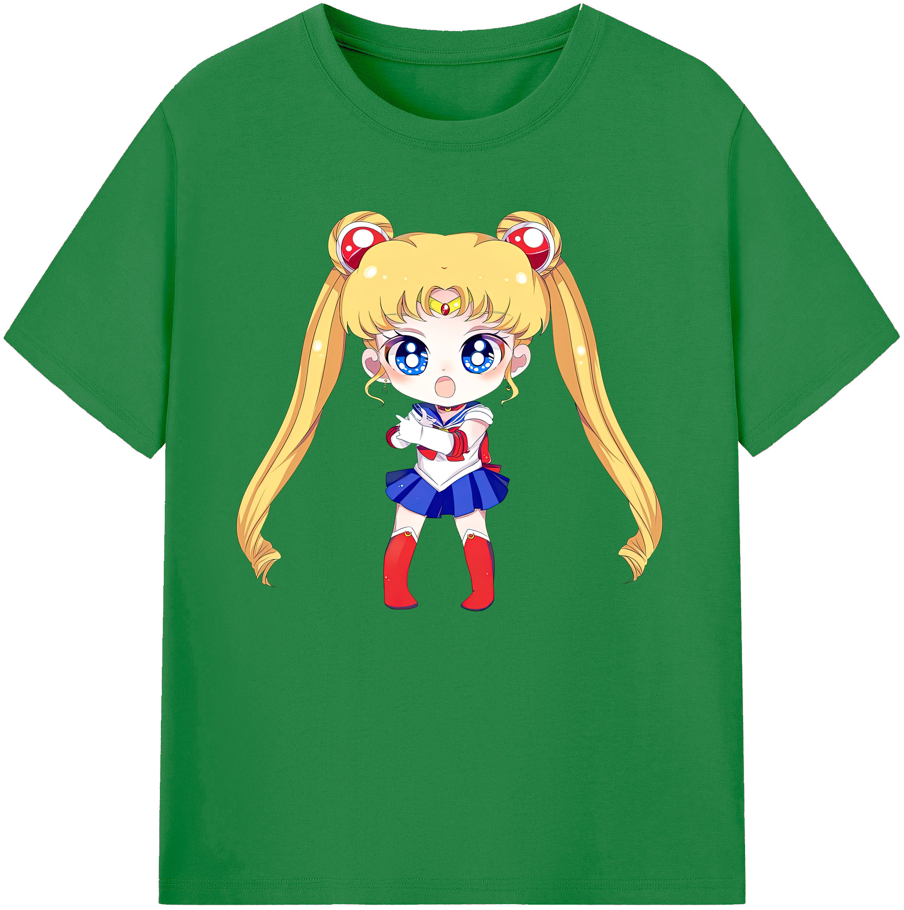 （画像用） 美少女戦士セーラームーン 月野 うさぎ つきの うさぎ Sailor Moon Tsukino Usagi 綿100％ メンズ半袖Tシャツ｜肌触りやわらか＆通気性