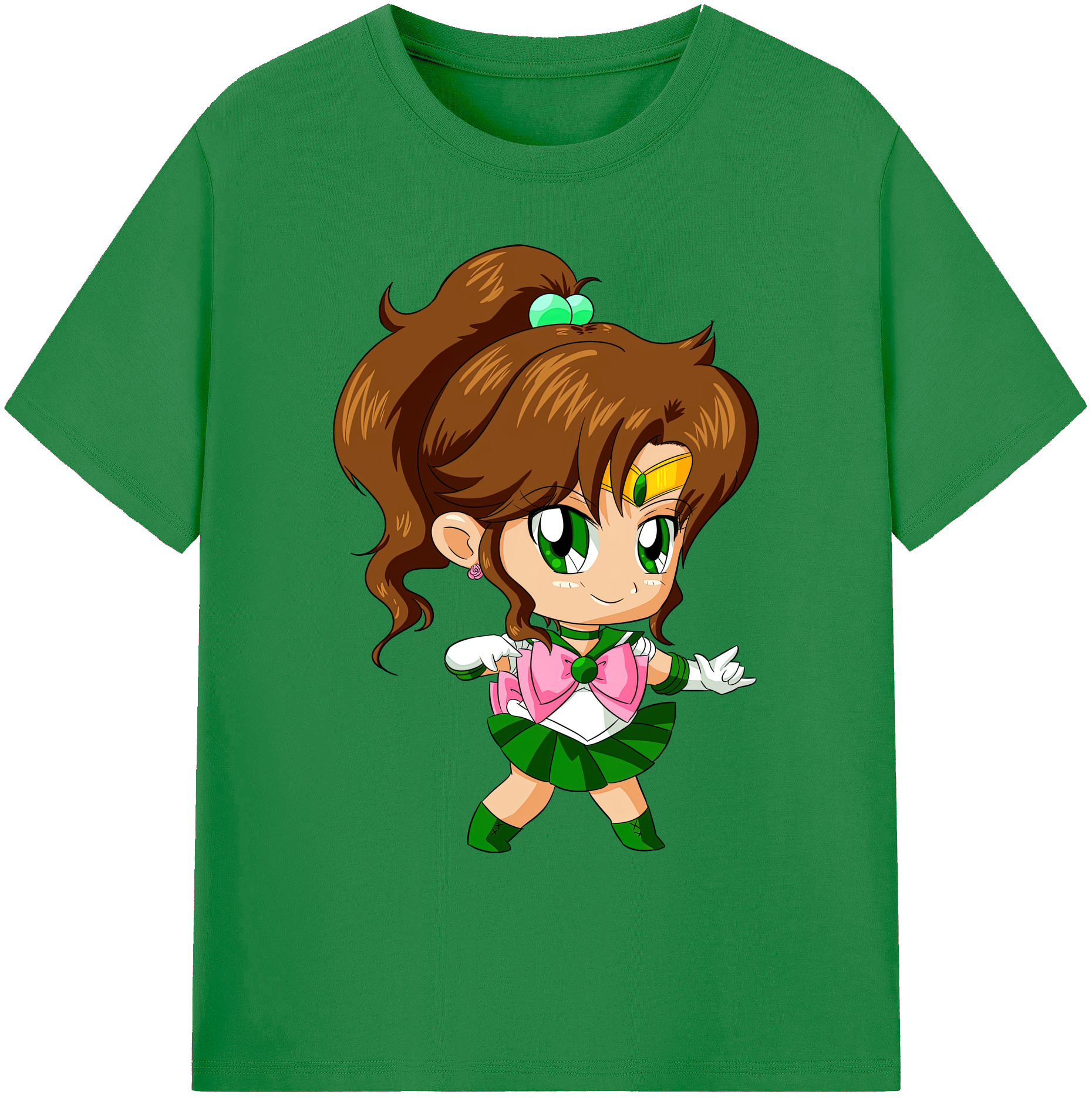 （画像用） 美少女戦士セーラームーン 木野 まこと きの まこと Sailor Moon Kino Makoto （セーラージュピター；Sailor Jupiter） 綿100％ メンズ半袖Tシャツ｜肌触りやわらか＆通気性