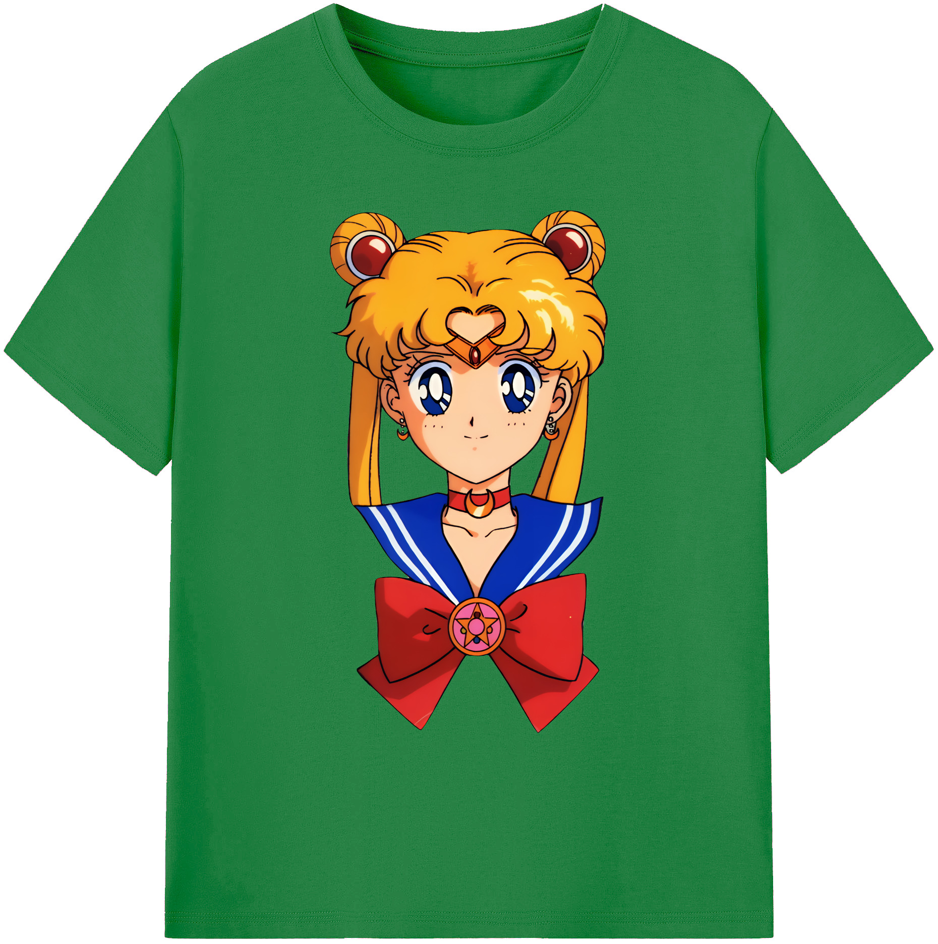 （画像用） 美少女戦士セーラームーン 月野 うさぎ つきの うさぎ Sailor Moon Tsukino Usagi 綿100％ メンズ半袖Tシャツ｜肌触りやわらか＆通気性