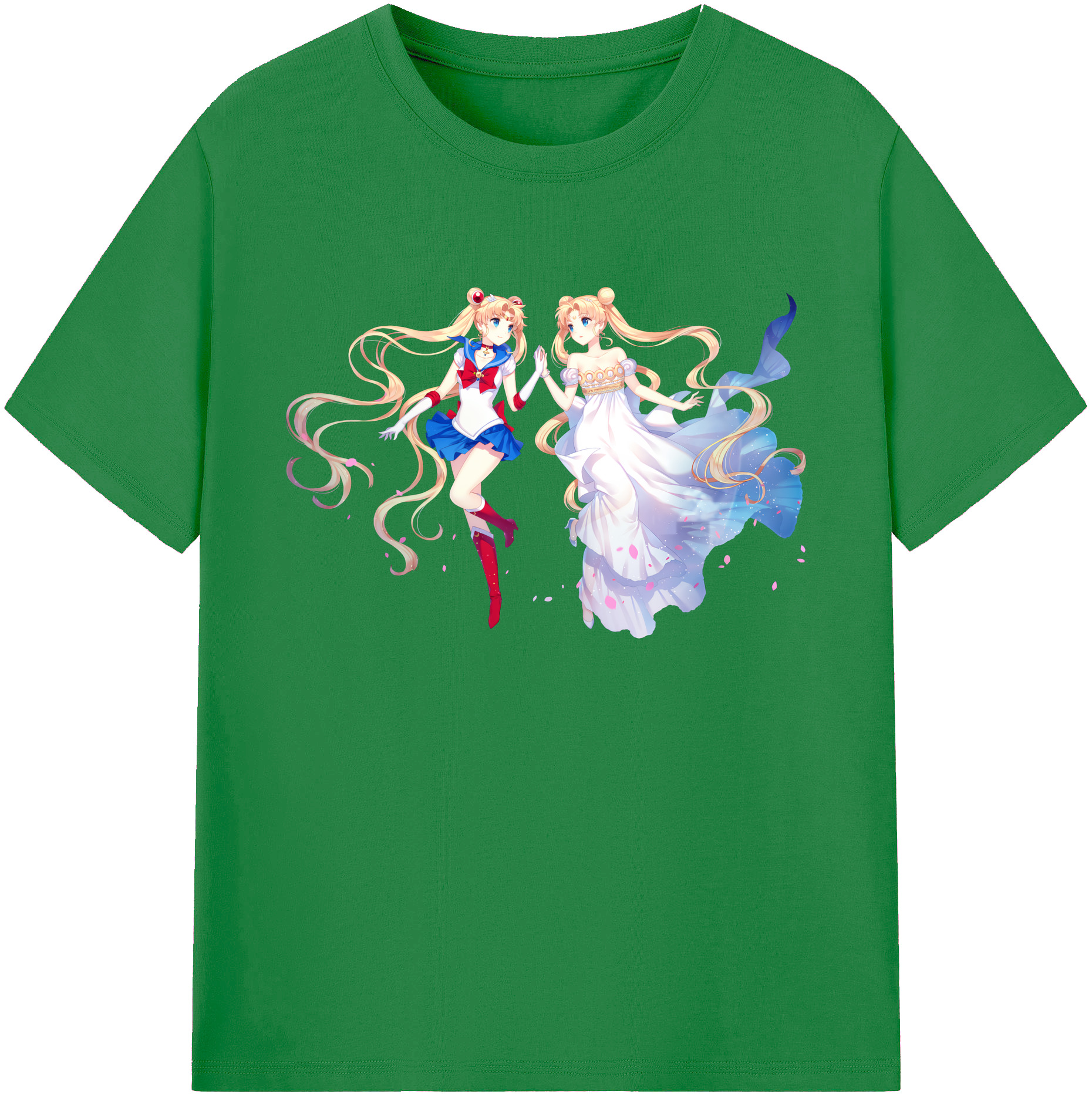 （画像用） 美少女戦士セーラームーン 月野 うさぎ つきの うさぎ Sailor Moon Tsukino Usagi 綿100％ メンズ半袖Tシャツ｜肌触りやわらか＆通気性