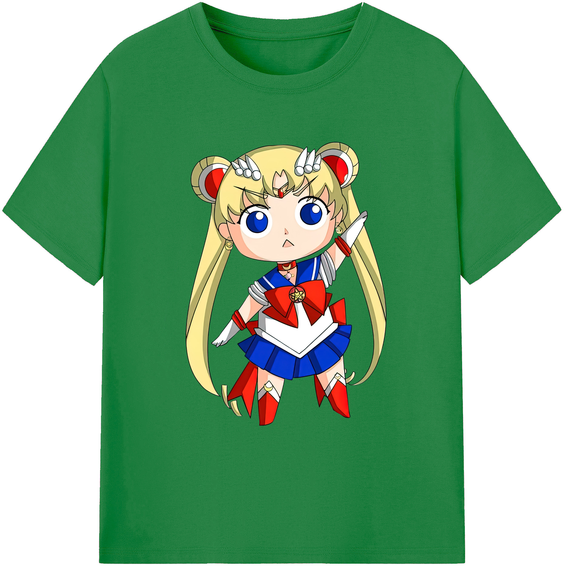 （画像用） 美少女戦士セーラームーン 月野 うさぎ つきの うさぎ Sailor Moon Tsukino Usagi 綿100％ メンズ半袖Tシャツ｜肌触りやわらか＆通気性