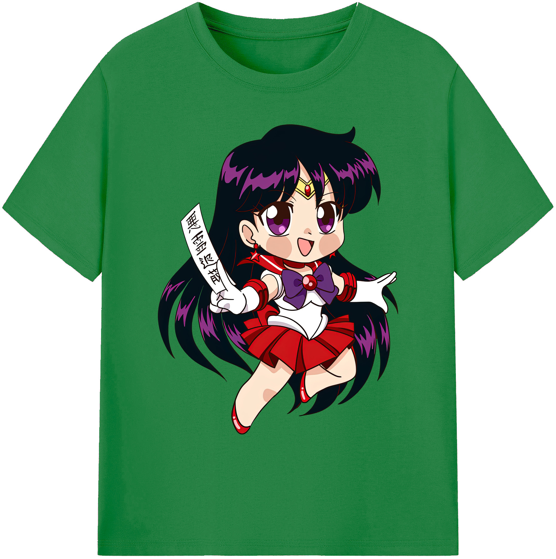 （画像用） 美少女戦士セーラームーン 火野レイ ひの レイ Sailor Moon Hino Rei （セーラーマーズ,Sailor Mars） 綿100％ メンズ半袖Tシャツ｜肌触りやわらか＆通気性
