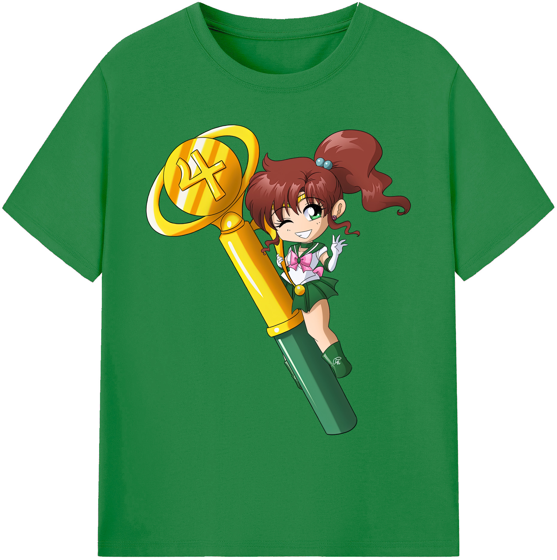 （画像用） 美少女戦士セーラームーン 木野 まこと きの まこと Sailor Moon Kino Makoto （セーラージュピター；Sailor Jupiter） 綿100％ メンズ半袖Tシャツ｜肌触りやわらか＆通気性