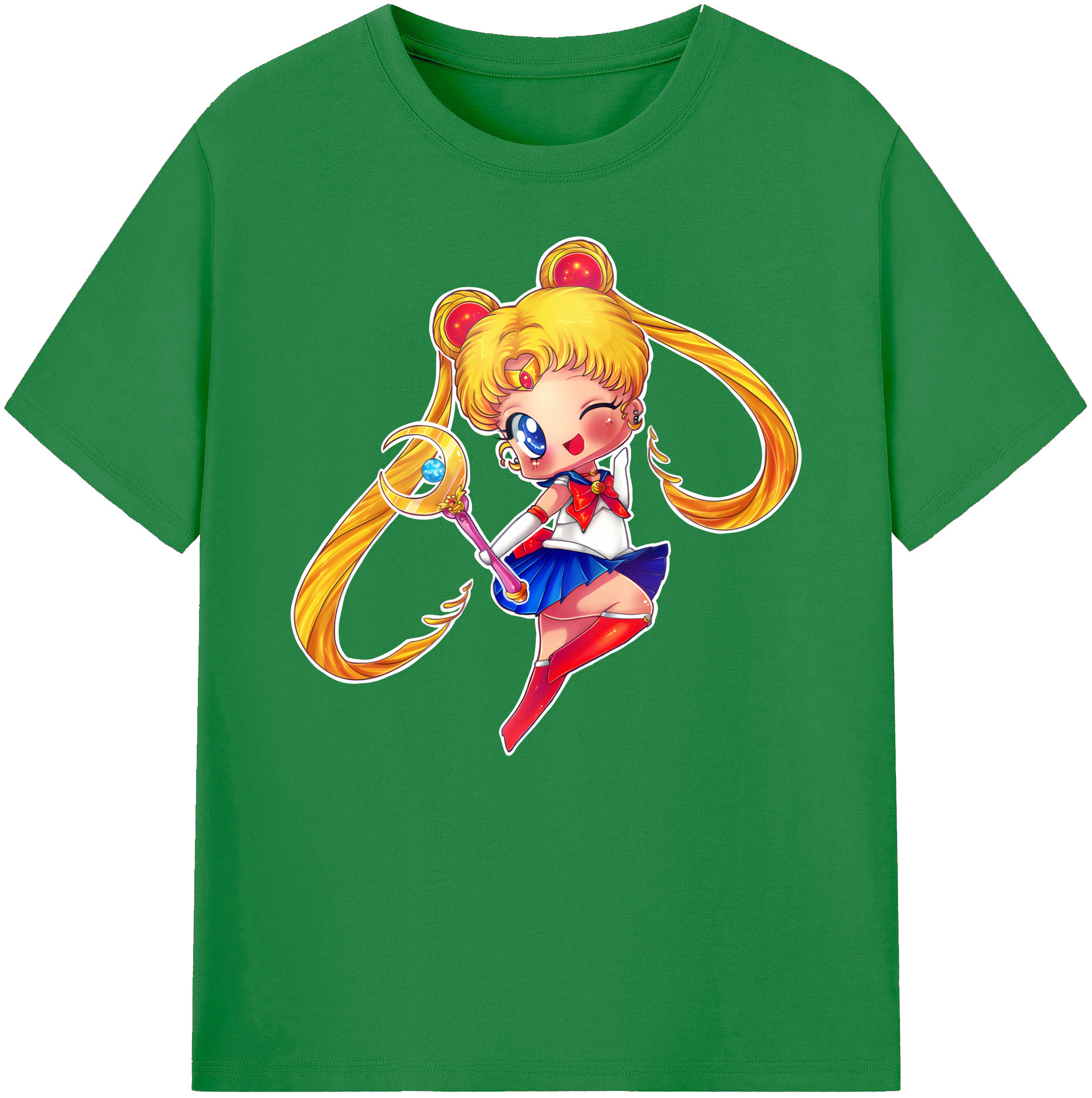 （画像用） 美少女戦士セーラームーン 月野 うさぎ つきの うさぎ Sailor Moon Tsukino Usagi 綿100％ メンズ半袖Tシャツ｜肌触りやわらか＆通気性