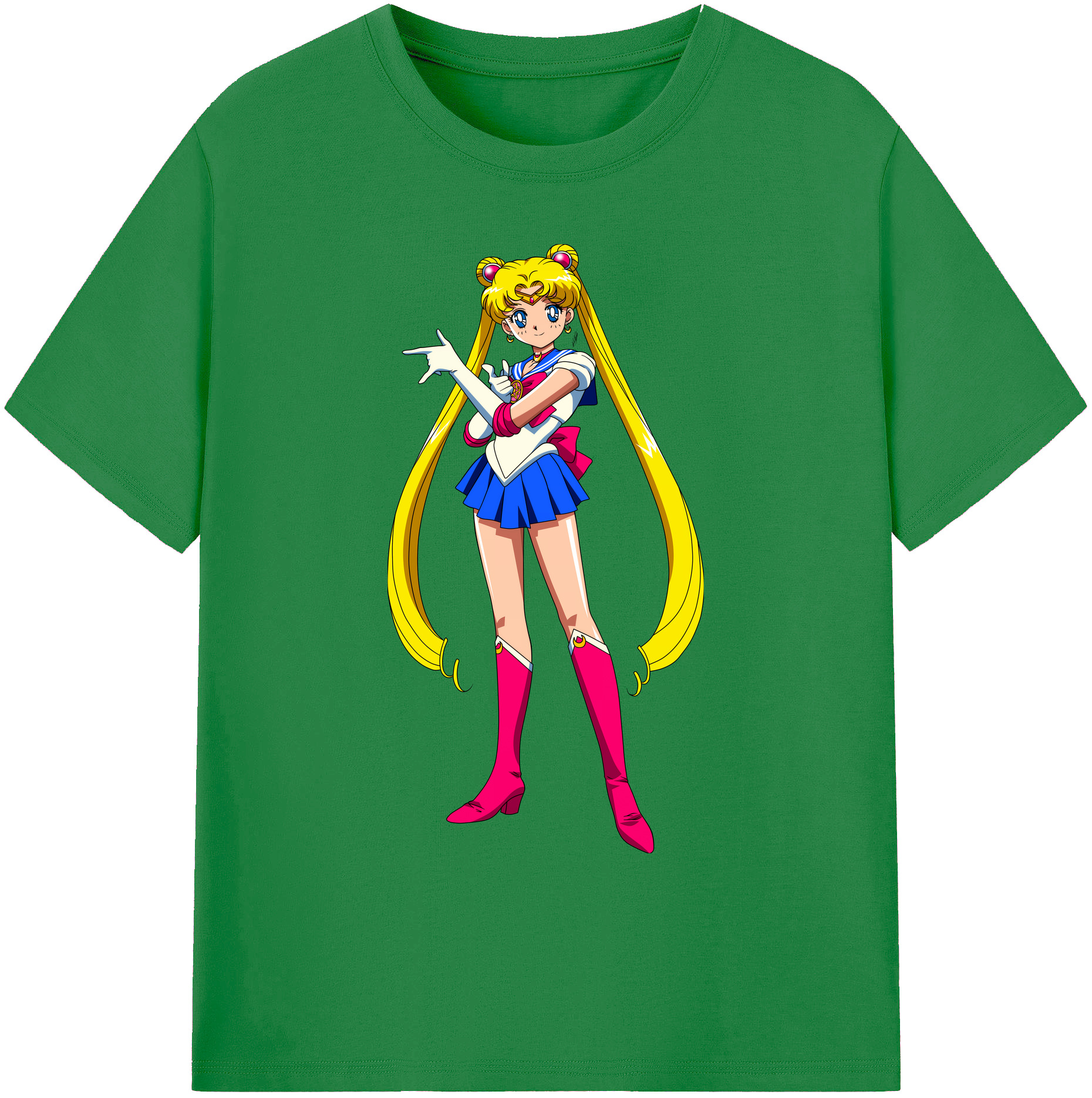 （画像用） 美少女戦士セーラームーン 月野 うさぎ つきの うさぎ Sailor Moon Tsukino Usagi 綿100％ メンズ半袖Tシャツ｜肌触りやわらか＆通気性