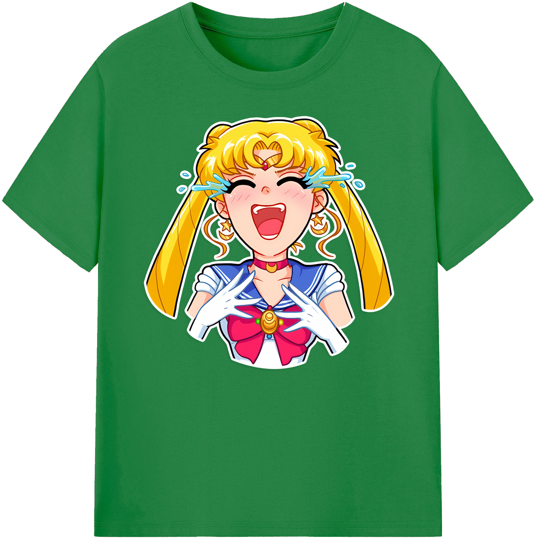 （画像用） 美少女戦士セーラームーン 月野 うさぎ つきの うさぎ Sailor Moon Tsukino Usagi 綿100％ メンズ半袖Tシャツ｜肌触りやわらか＆通気性