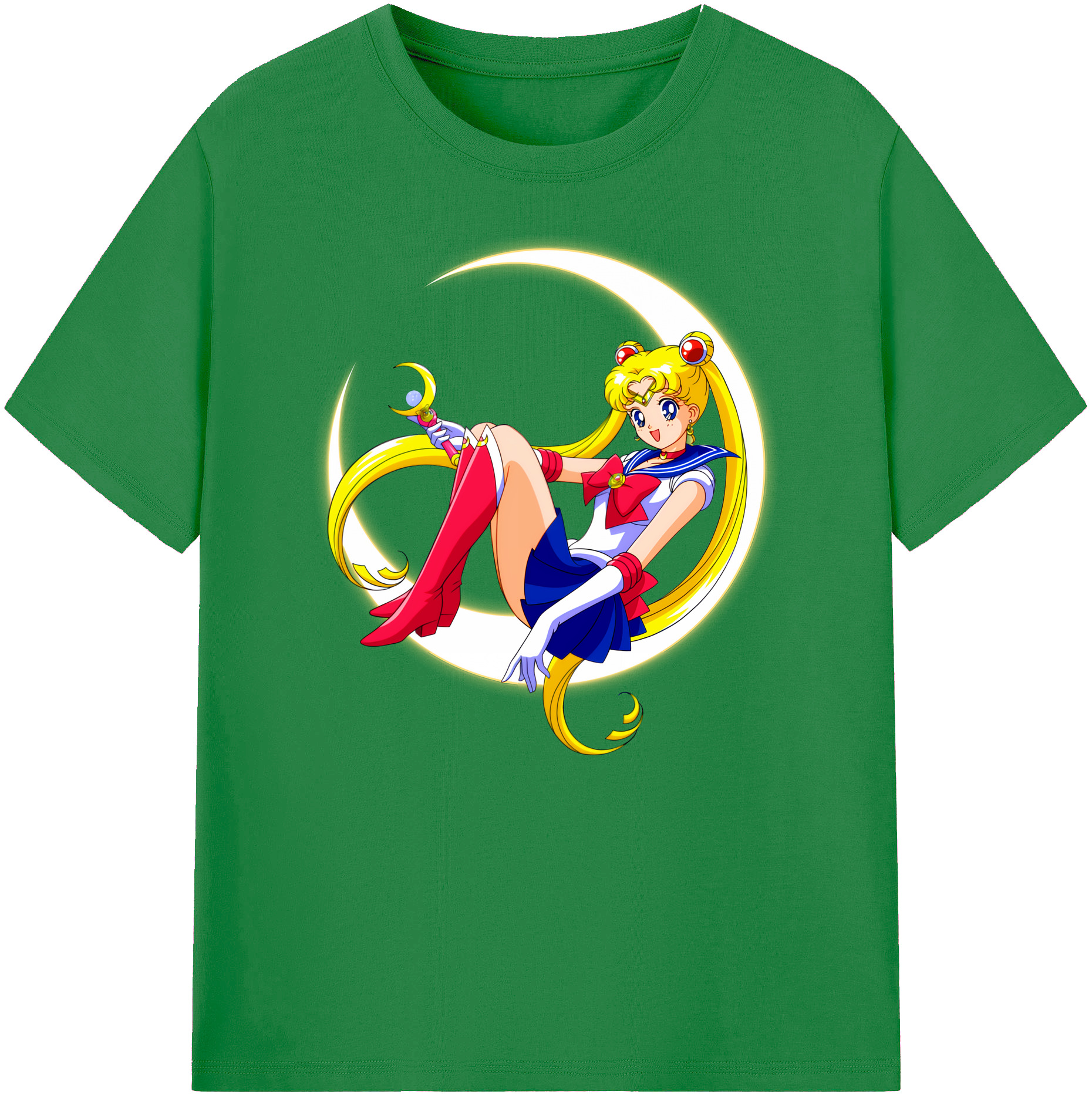 （画像用） 美少女戦士セーラームーン 月野 うさぎ つきの うさぎ Sailor Moon Tsukino Usagi 綿100％ メンズ半袖Tシャツ｜肌触りやわらか＆通気性