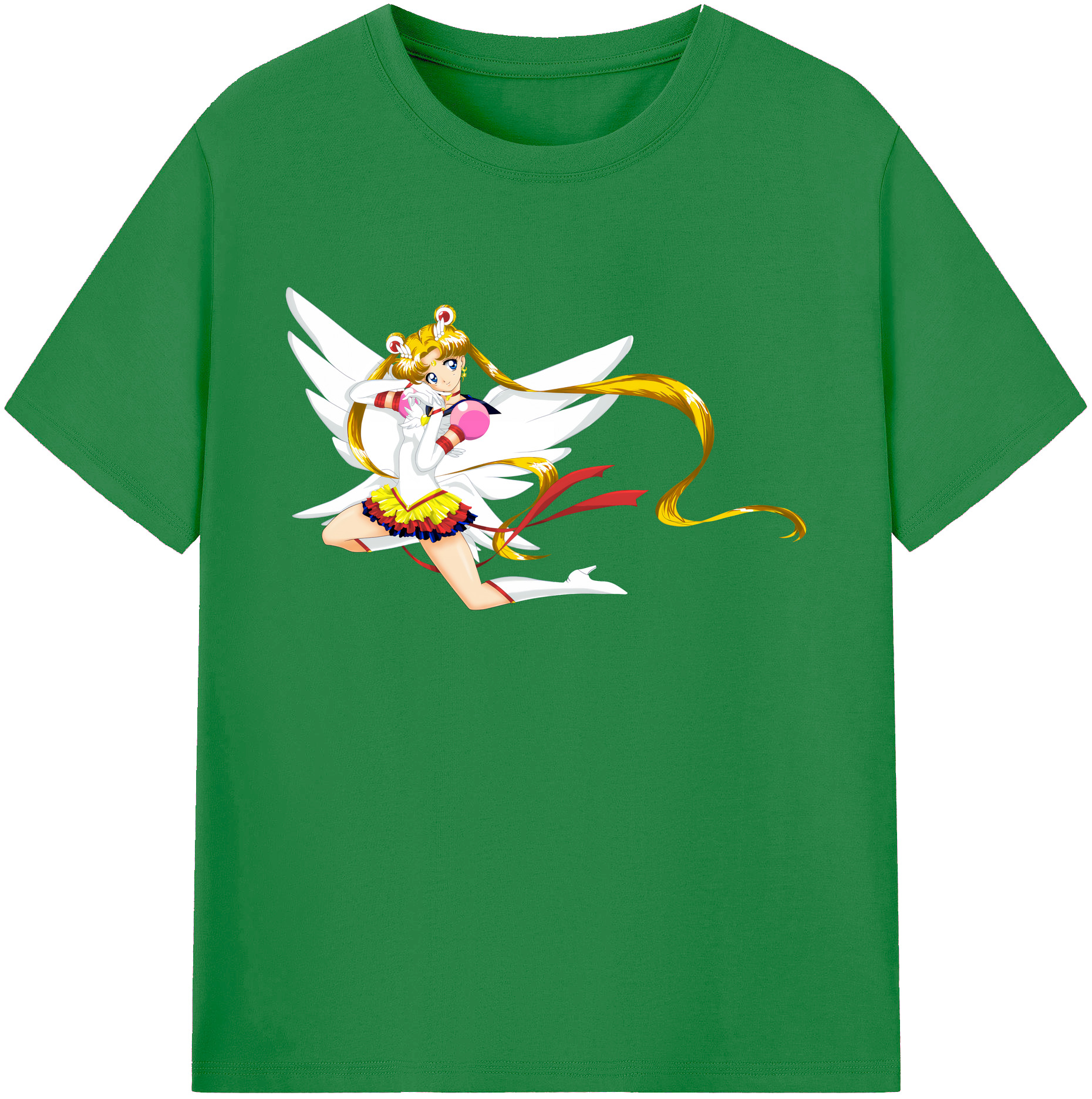 （画像用） 美少女戦士セーラームーン 月野 うさぎ つきの うさぎ Sailor Moon Tsukino Usagi 綿100％ メンズ半袖Tシャツ｜肌触りやわらか＆通気性
