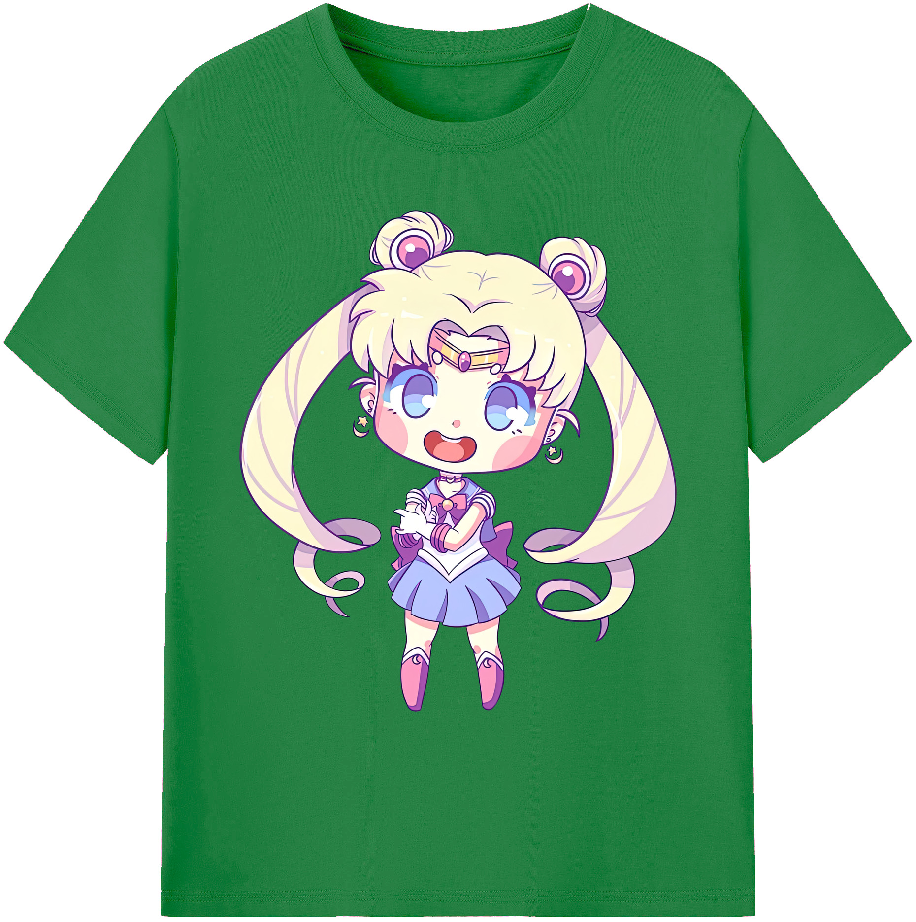 （画像用） 美少女戦士セーラームーン 月野 うさぎ つきの うさぎ Sailor Moon Tsukino Usagi 綿100％ メンズ半袖Tシャツ｜肌触りやわらか＆通気性