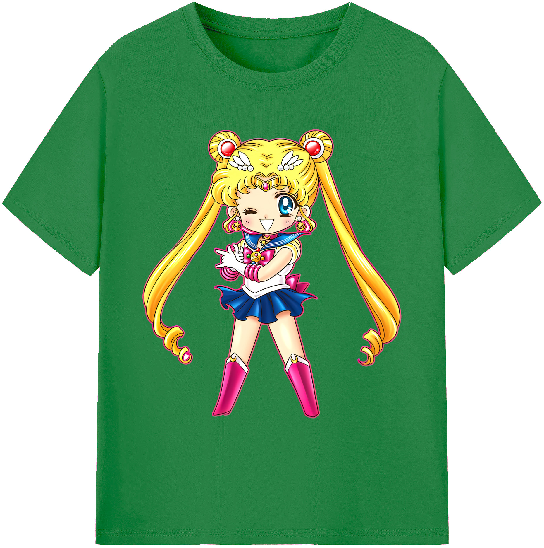 （画像用） 美少女戦士セーラームーン 月野 うさぎ つきの うさぎ Sailor Moon Tsukino Usagi 綿100％ メンズ半袖Tシャツ｜肌触りやわらか＆通気性