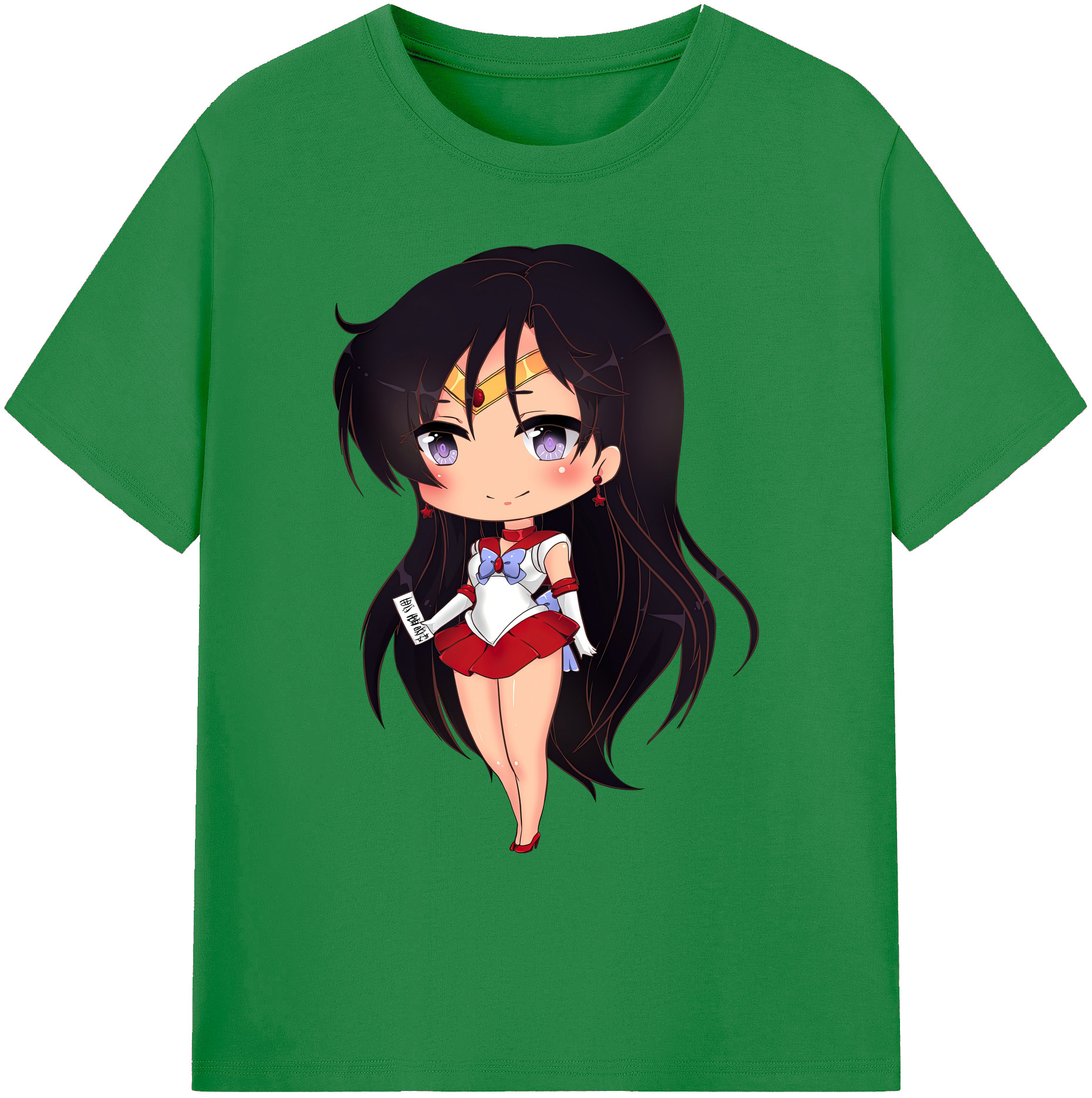 （画像用） 美少女戦士セーラームーン 火野レイ ひの レイ Sailor Moon Hino Rei （セーラーマーズ,Sailor Mars） 綿100％ メンズ半袖Tシャツ｜肌触りやわらか＆通気性