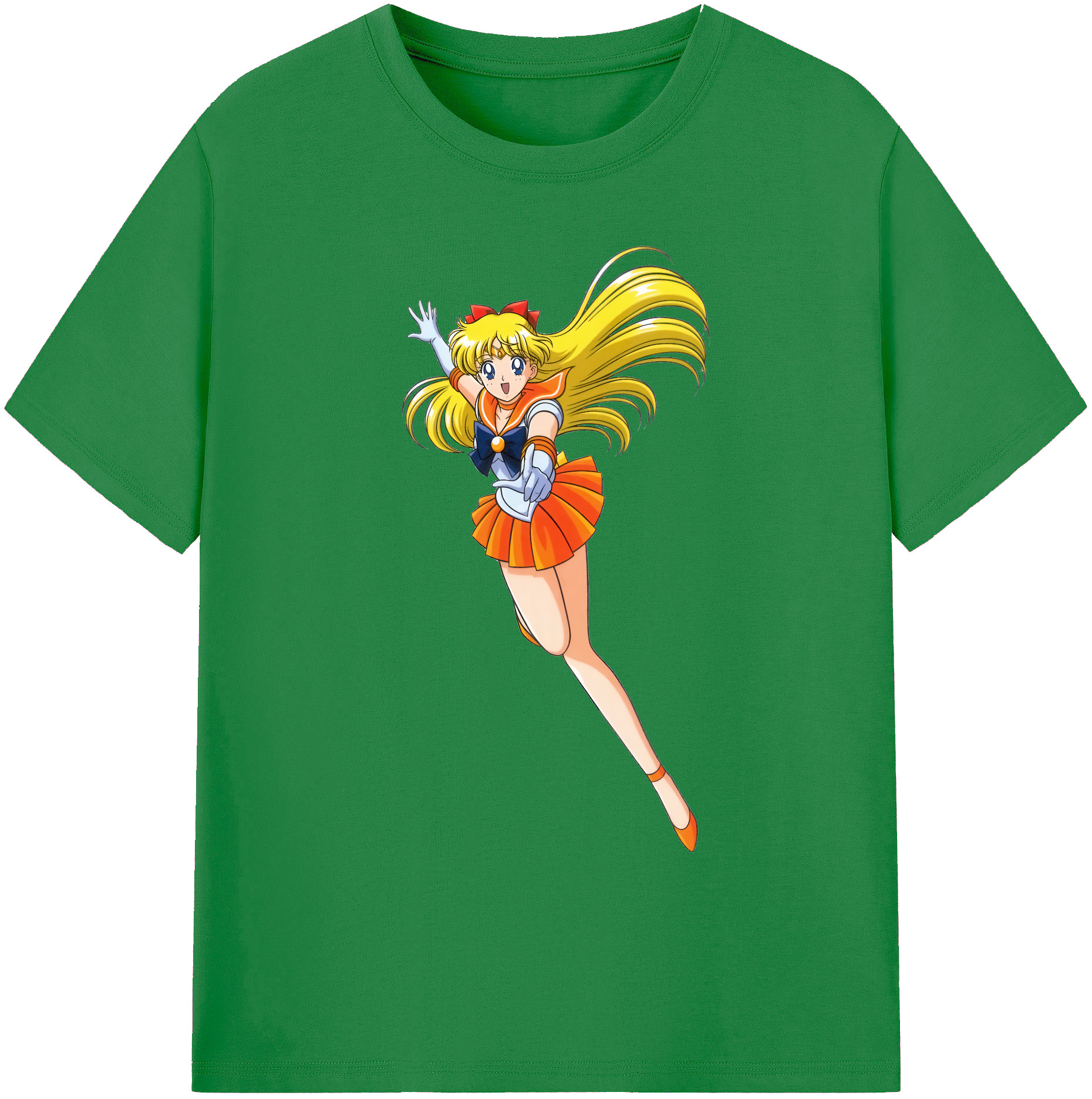 （画像用） 美少女戦士セーラームーン 愛野 美奈子 あいの みなこ Sailor Moon Aino Minako 綿100％ メンズ半袖Tシャツ｜肌触りやわらか＆通気性
