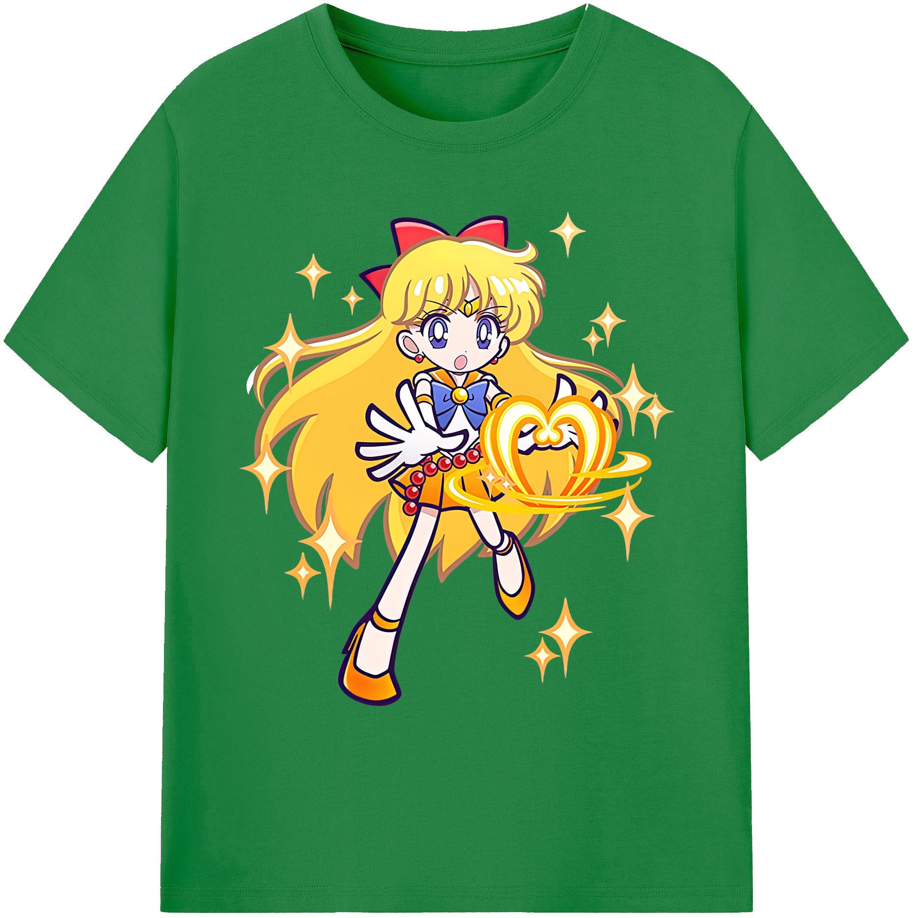 （画像用） 美少女戦士セーラームーン 愛野 美奈子 あいの みなこ Sailor Moon Aino Minako 綿100％ メンズ半袖Tシャツ｜肌触りやわらか＆通気性