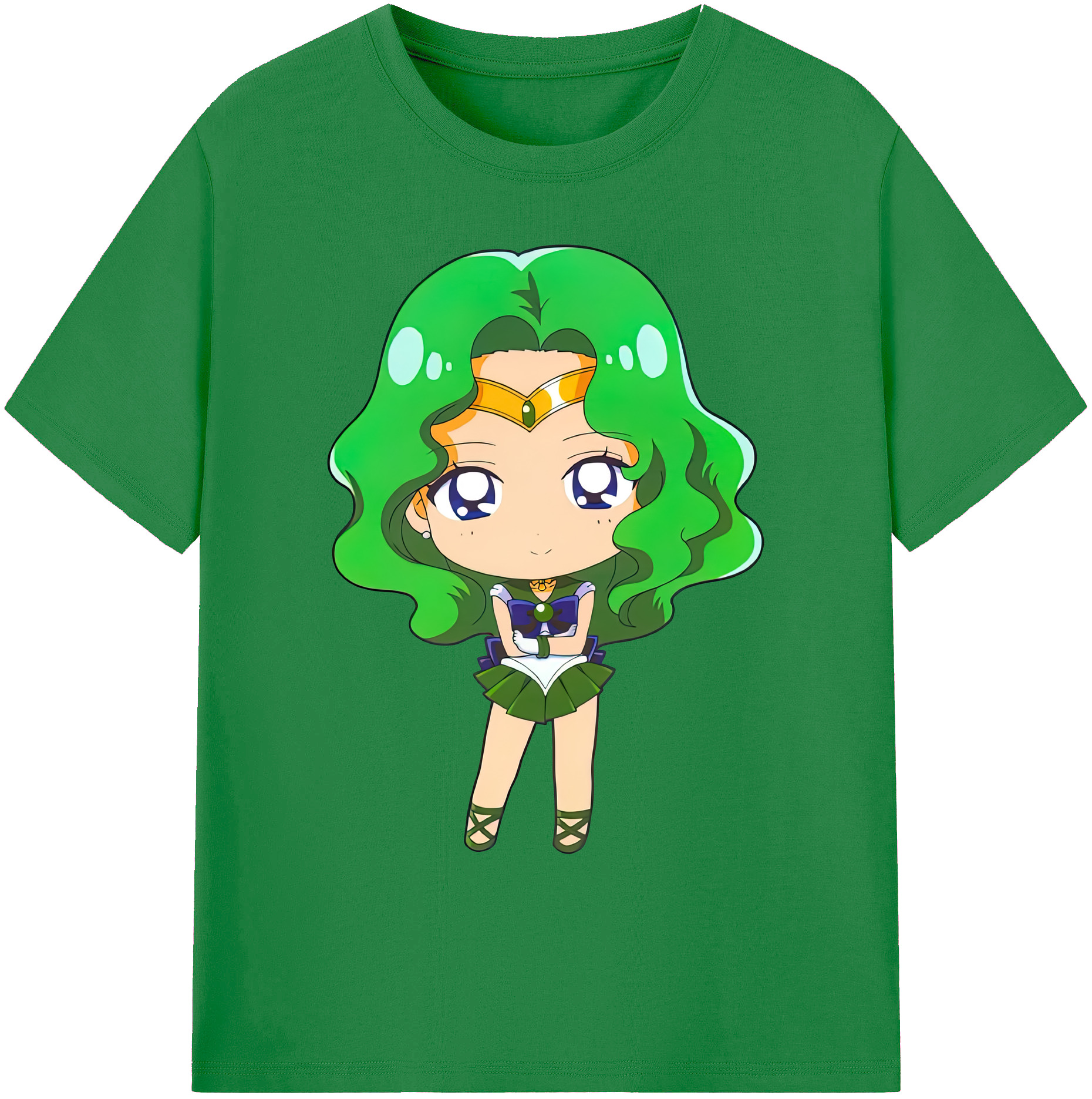 （画像用） 美少女戦士セーラームーン 海王 みちる（かいおう みちる） Sailor Moon Kaiou Michiru 綿100％ メンズ半袖Tシャツ｜肌触りやわらか＆通気性
