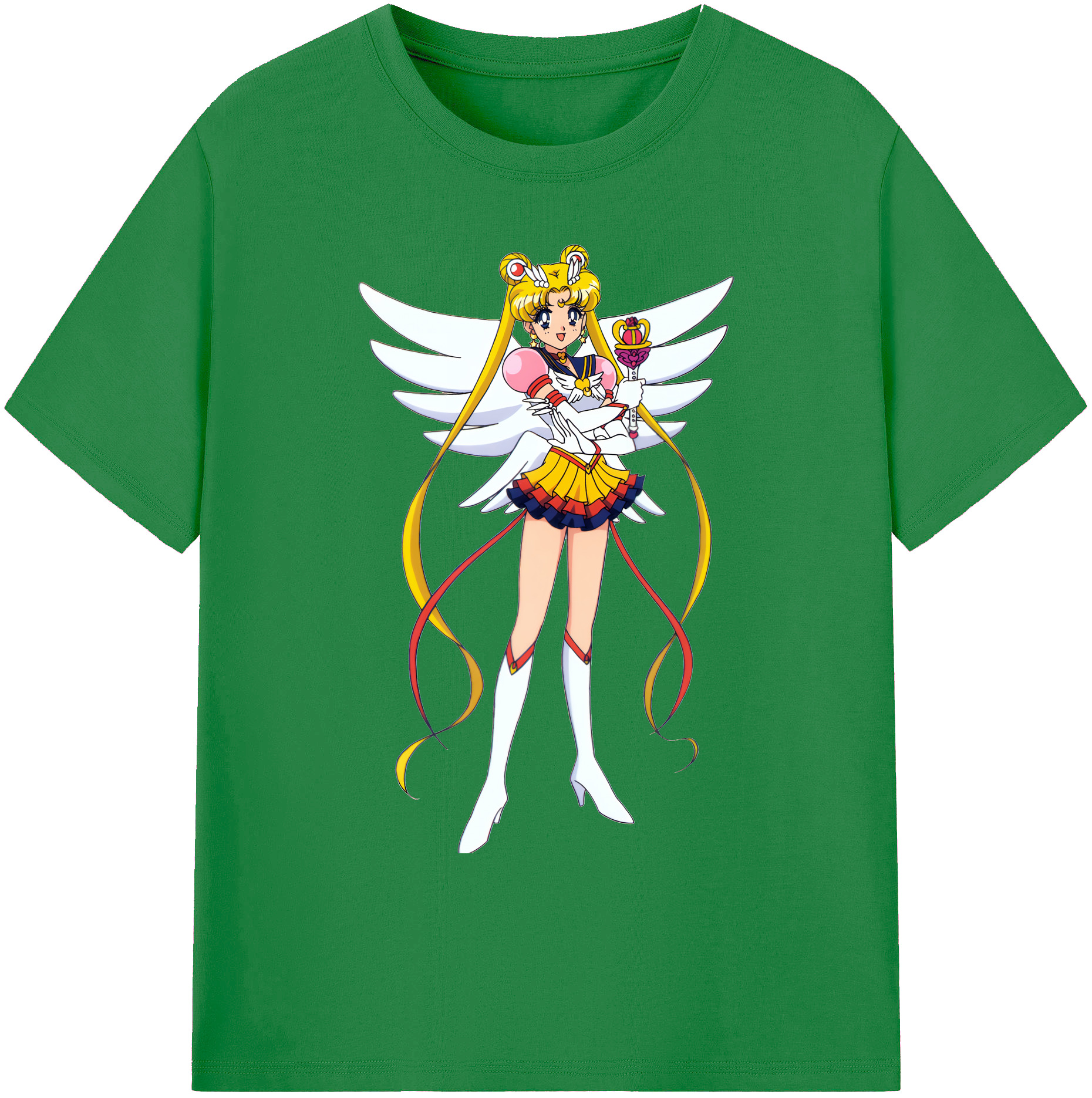 （画像用） 美少女戦士セーラームーン 月野 うさぎ つきの うさぎ Sailor Moon Tsukino Usagi 綿100％ メンズ半袖Tシャツ｜肌触りやわらか＆通気性