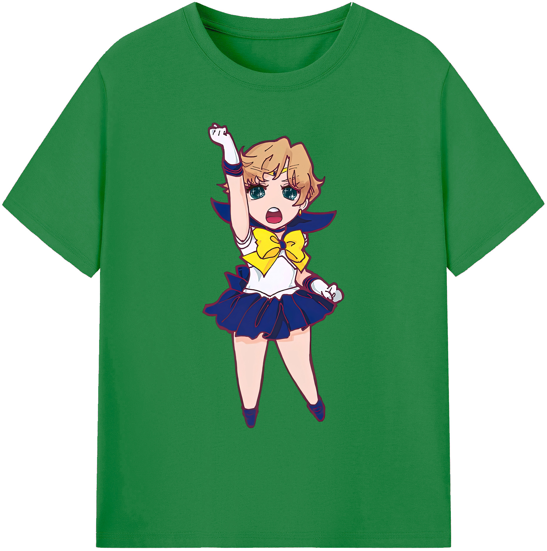 （画像用） 美少女戦士セーラームーン 天王はるか Sailor Moon Tenoh Haruka 綿100％ メンズ半袖Tシャツ｜肌触りやわらか＆通気性