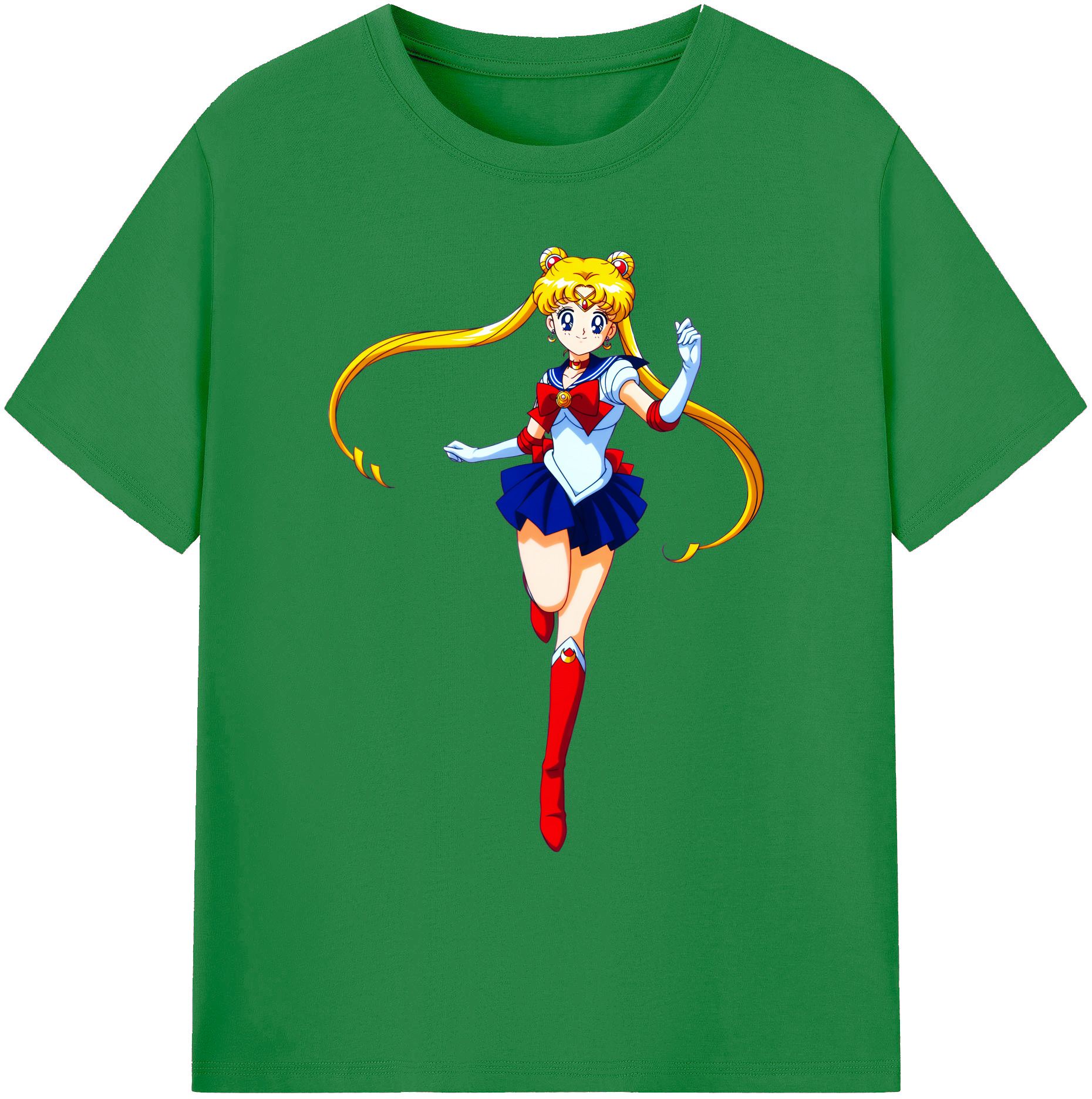 （画像用） 美少女戦士セーラームーン 月野 うさぎ つきの うさぎ Sailor Moon Tsukino Usagi 綿100％ メンズ半袖Tシャツ｜肌触りやわらか＆通気性