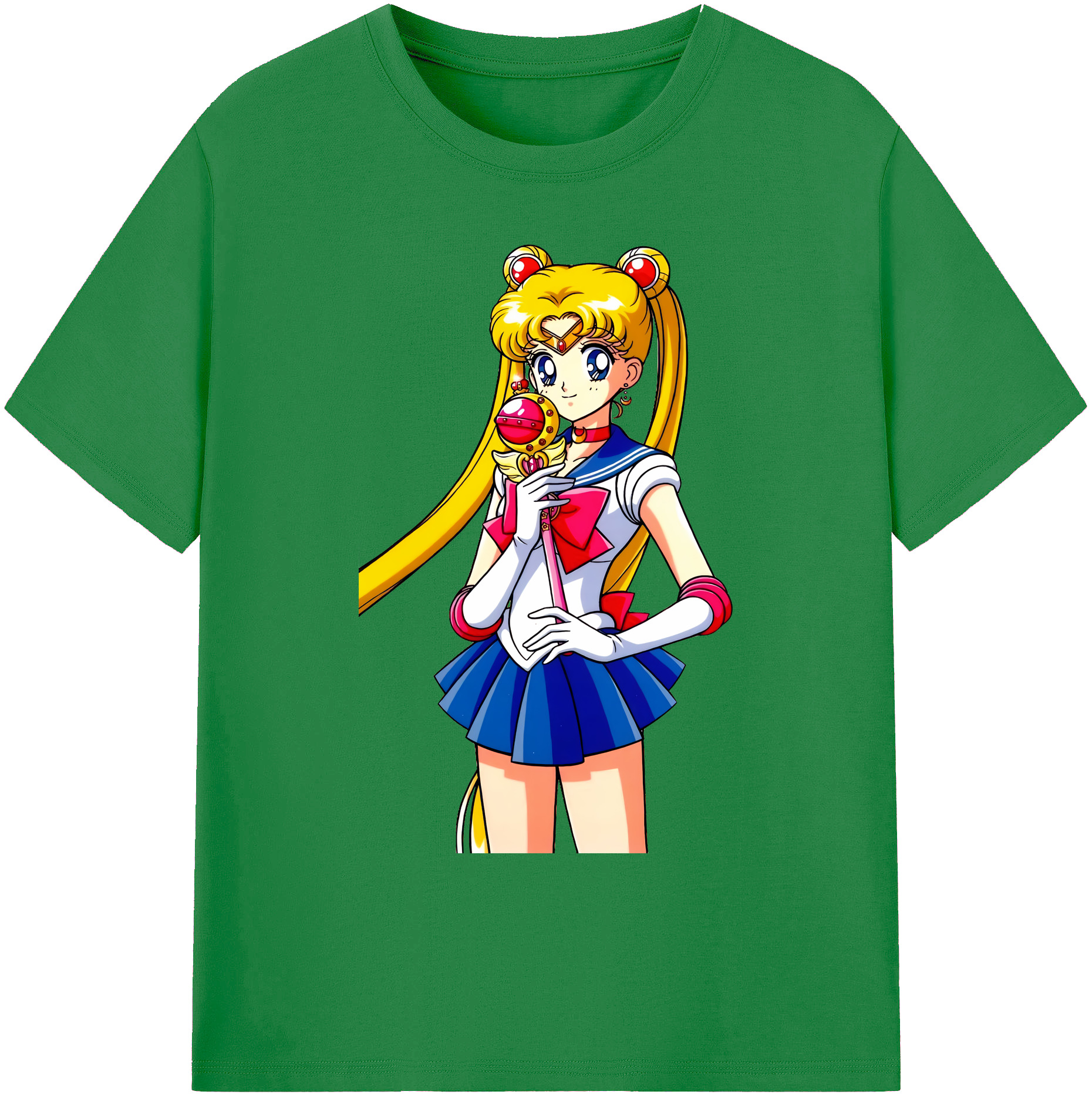 （画像用） 美少女戦士セーラームーン 月野 うさぎ つきの うさぎ Sailor Moon Tsukino Usagi 綿100％ メンズ半袖Tシャツ｜肌触りやわらか＆通気性