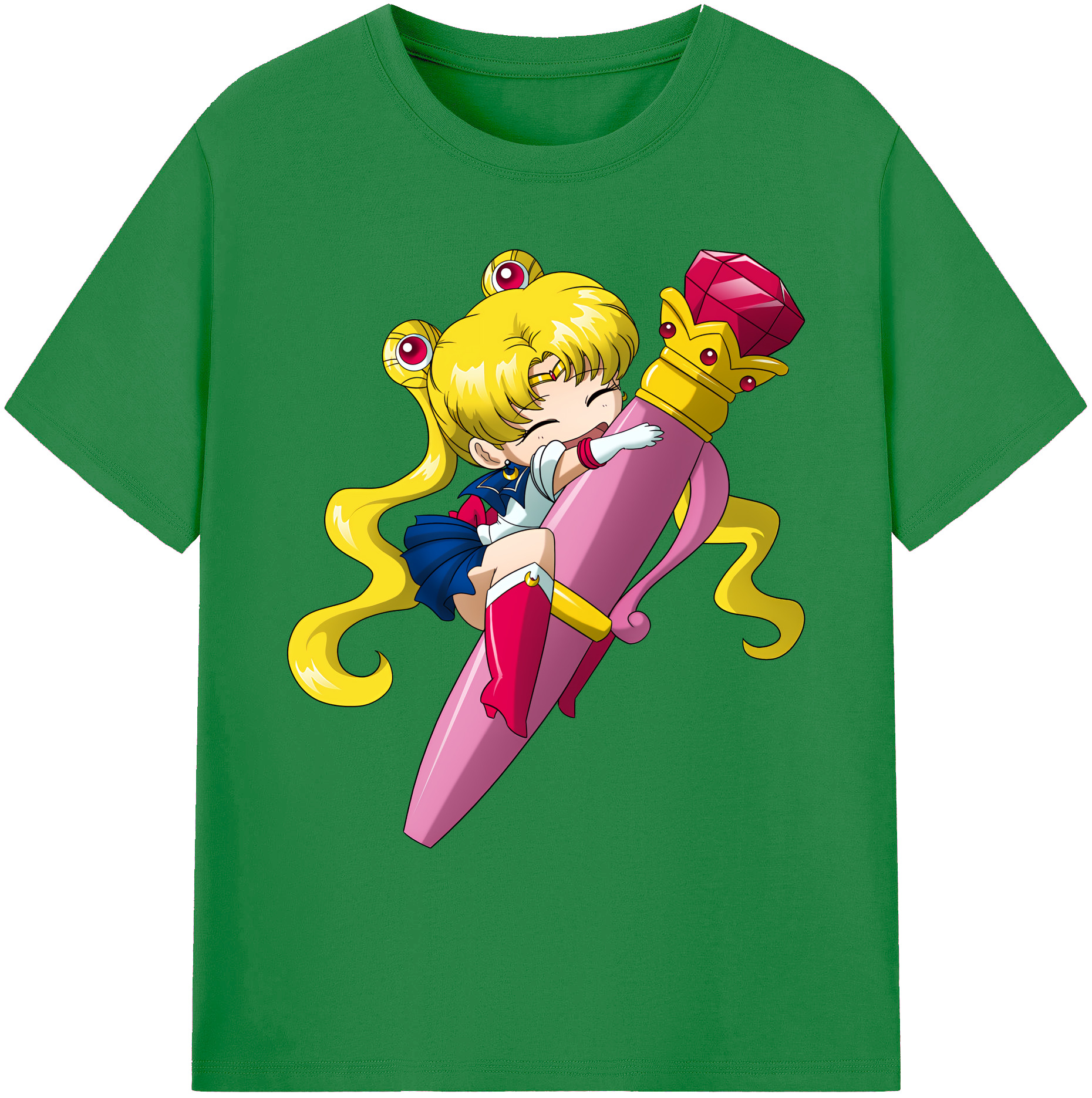 （画像用） 美少女戦士セーラームーン 月野 うさぎ つきの うさぎ Sailor Moon Tsukino Usagi 綿100％ メンズ半袖Tシャツ｜肌触りやわらか＆通気性