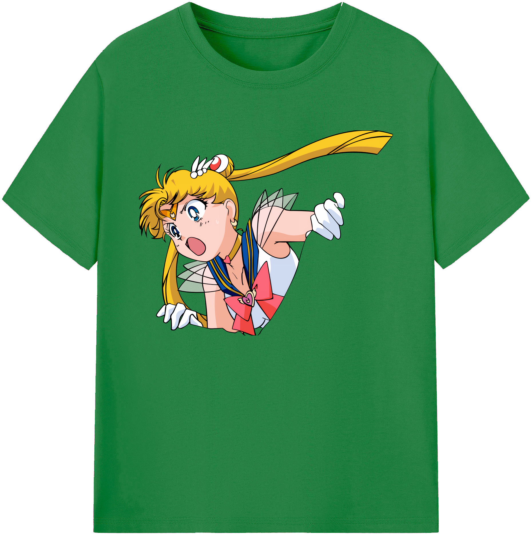 （画像用） 美少女戦士セーラームーン 月野 うさぎ つきの うさぎ Sailor Moon Tsukino Usagi 綿100％ メンズ半袖Tシャツ｜肌触りやわらか＆通気性