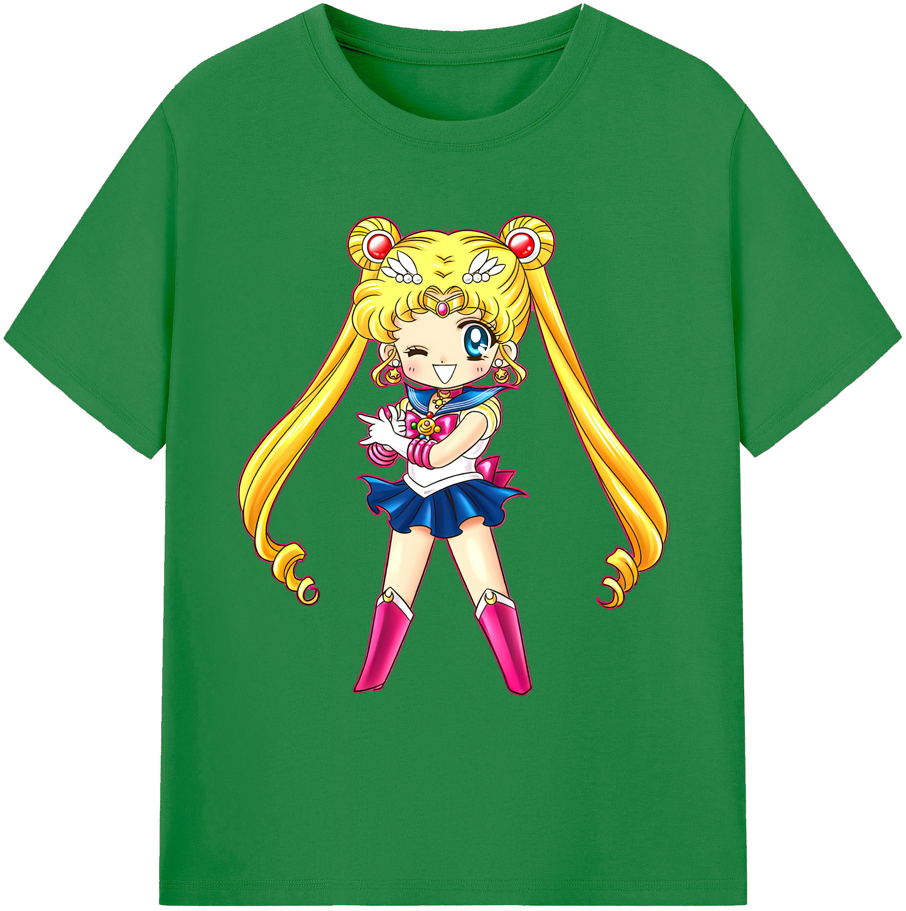 （画像用） 美少女戦士セーラームーン 月野 うさぎ つきの うさぎ Sailor Moon Tsukino Usagi 綿100％ メンズ半袖Tシャツ｜肌触りやわらか＆通気性