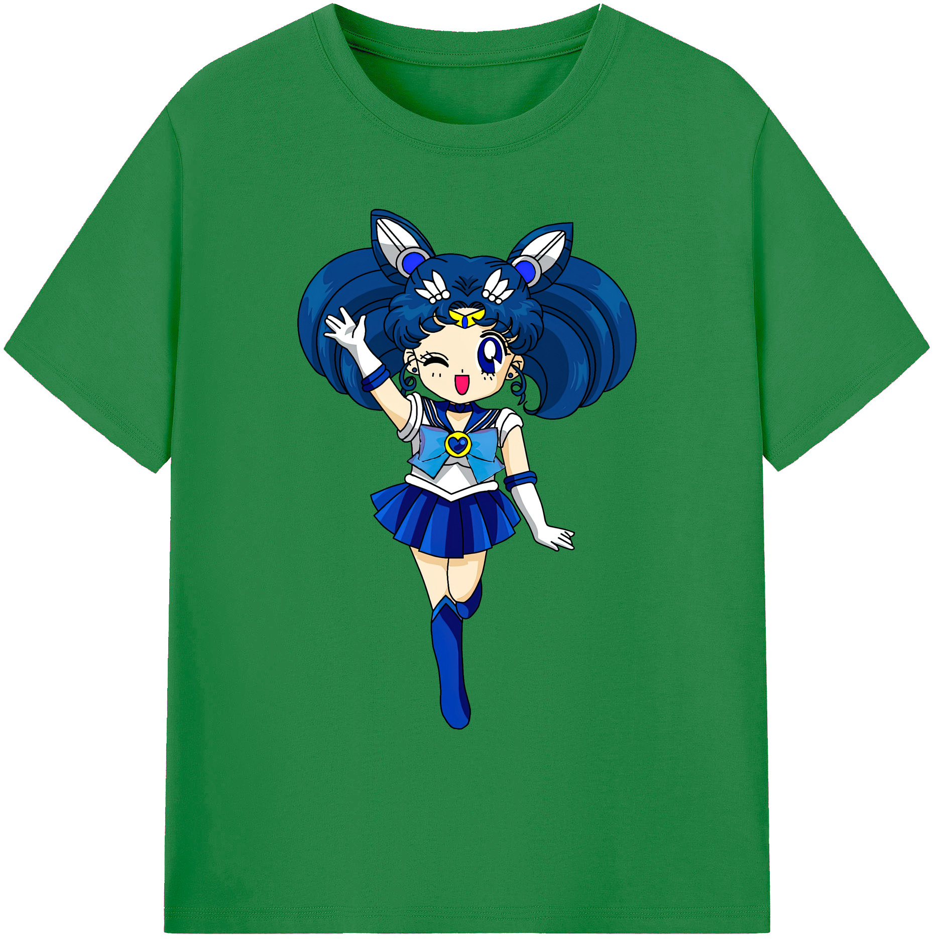 （画像用） 美少女戦士セーラームーン 水野 亜美 みずの あみ Sailor Moon Mizuno Ami 綿100％ メンズ半袖Tシャツ｜肌触りやわらか＆通気性