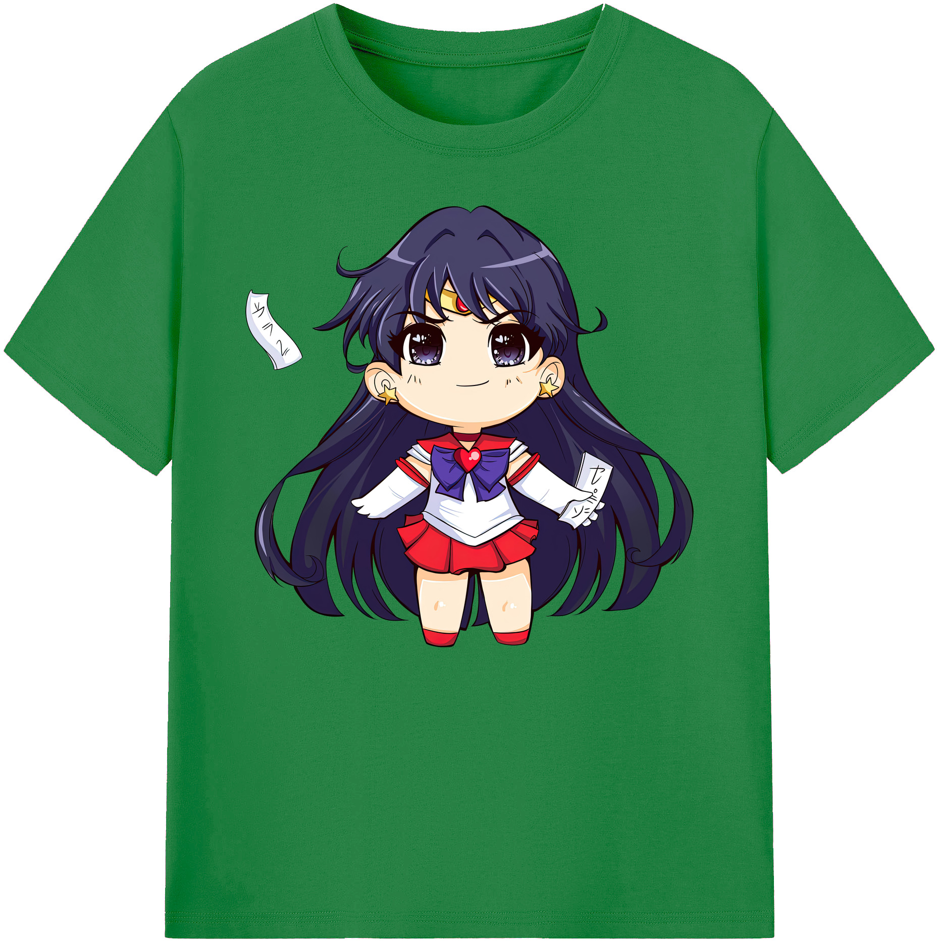 （画像用） 美少女戦士セーラームーン 火野レイ ひの レイ Sailor Moon Hino Rei （セーラーマーズ,Sailor Mars） 綿100％ メンズ半袖Tシャツ｜肌触りやわらか＆通気性