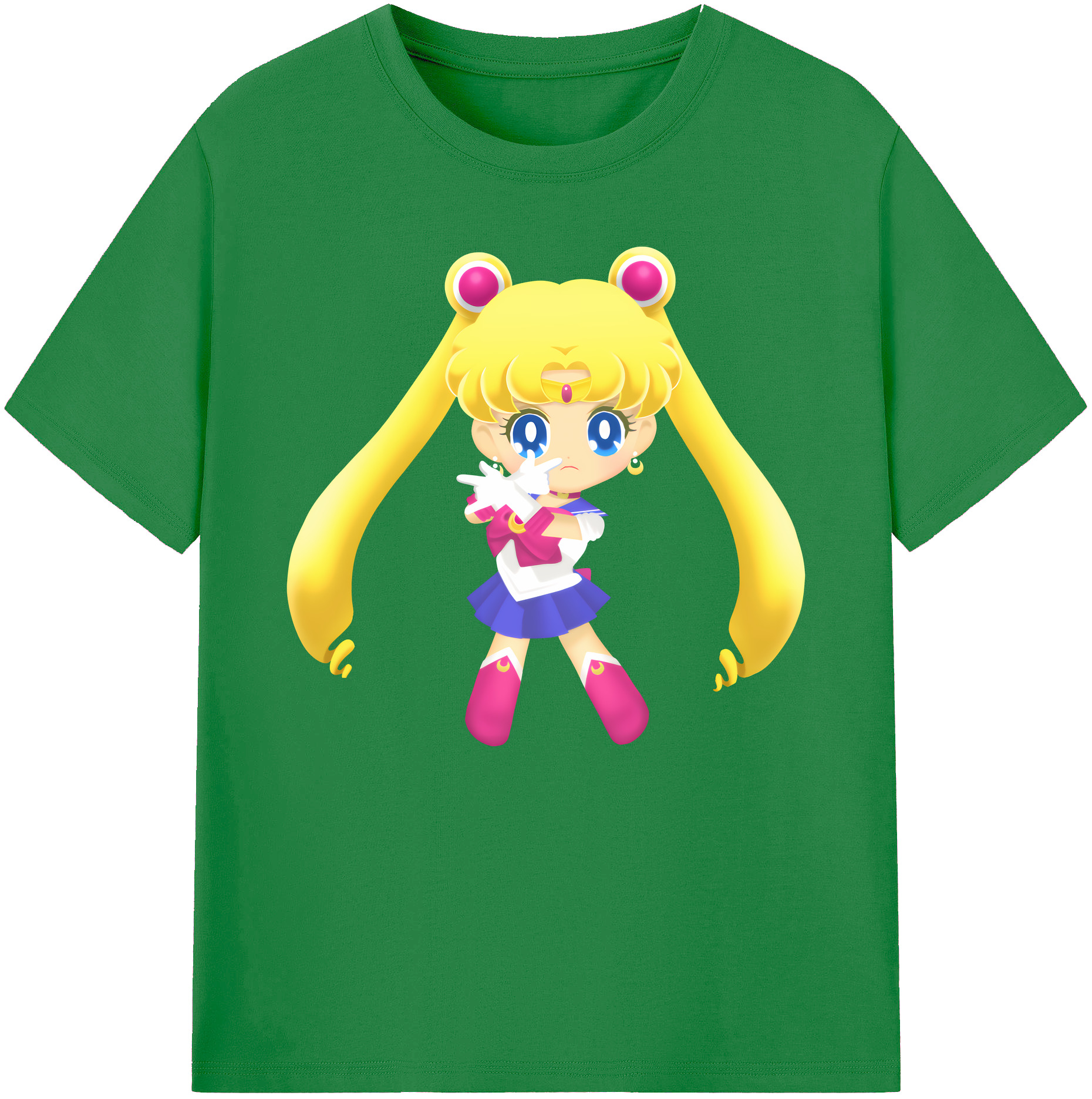 （画像用） 美少女戦士セーラームーン 月野 うさぎ つきの うさぎ Sailor Moon Tsukino Usagi 綿100％ メンズ半袖Tシャツ｜肌触りやわらか＆通気性