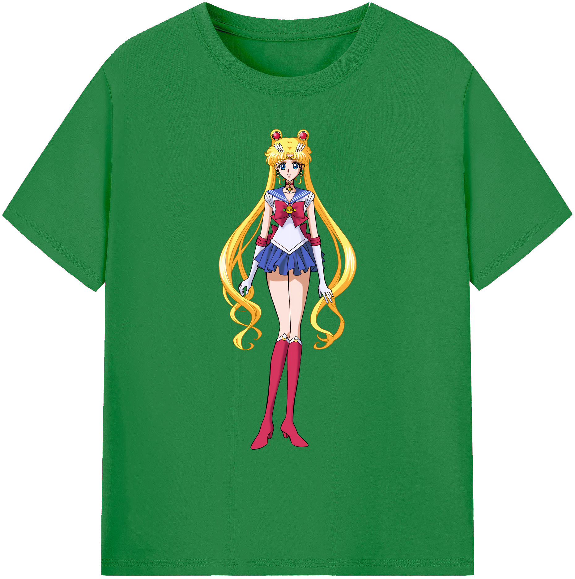 （画像用） 美少女戦士セーラームーン 月野 うさぎ つきの うさぎ Sailor Moon Tsukino Usagi 綿100％ メンズ半袖Tシャツ｜肌触りやわらか＆通気性