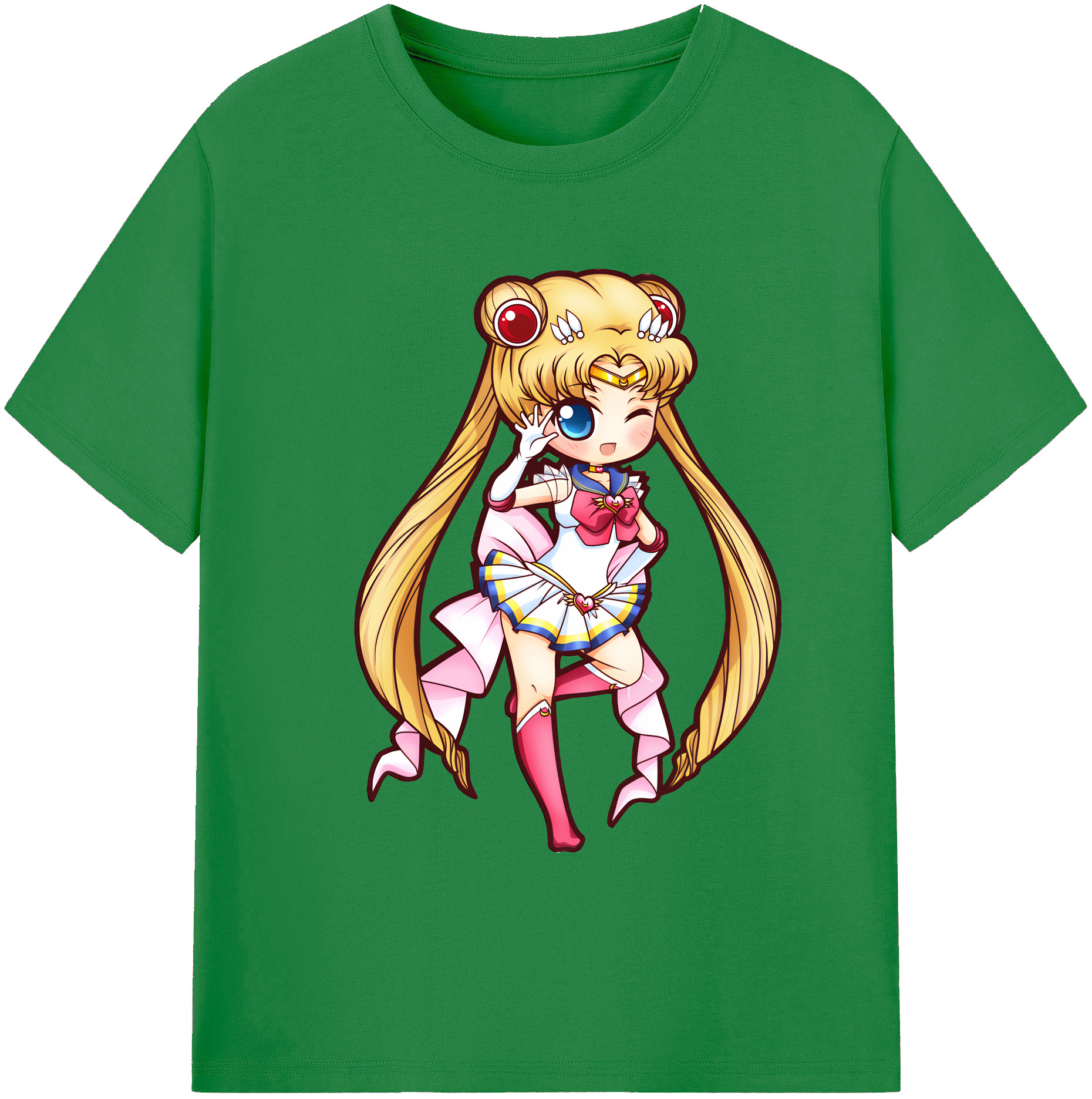 （画像用） 美少女戦士セーラームーン 月野 うさぎ つきの うさぎ Sailor Moon Tsukino Usagi 綿100％ メンズ半袖Tシャツ｜肌触りやわらか＆通気性