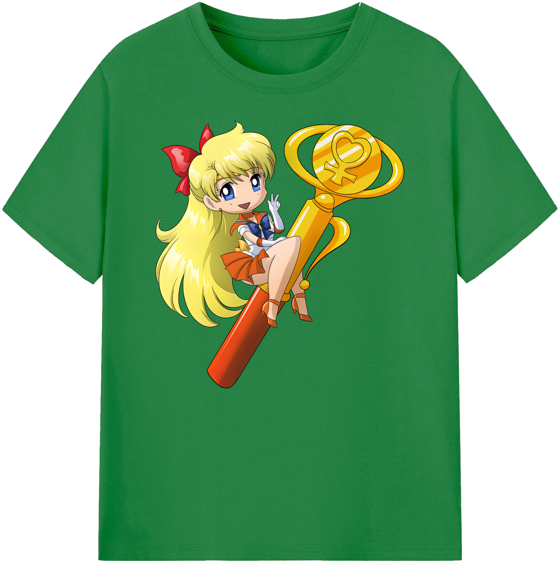 （画像用） 美少女戦士セーラームーン 愛野 美奈子 あいの みなこ Sailor Moon Aino Minako 綿100％ メンズ半袖Tシャツ｜肌触りやわらか＆通気性