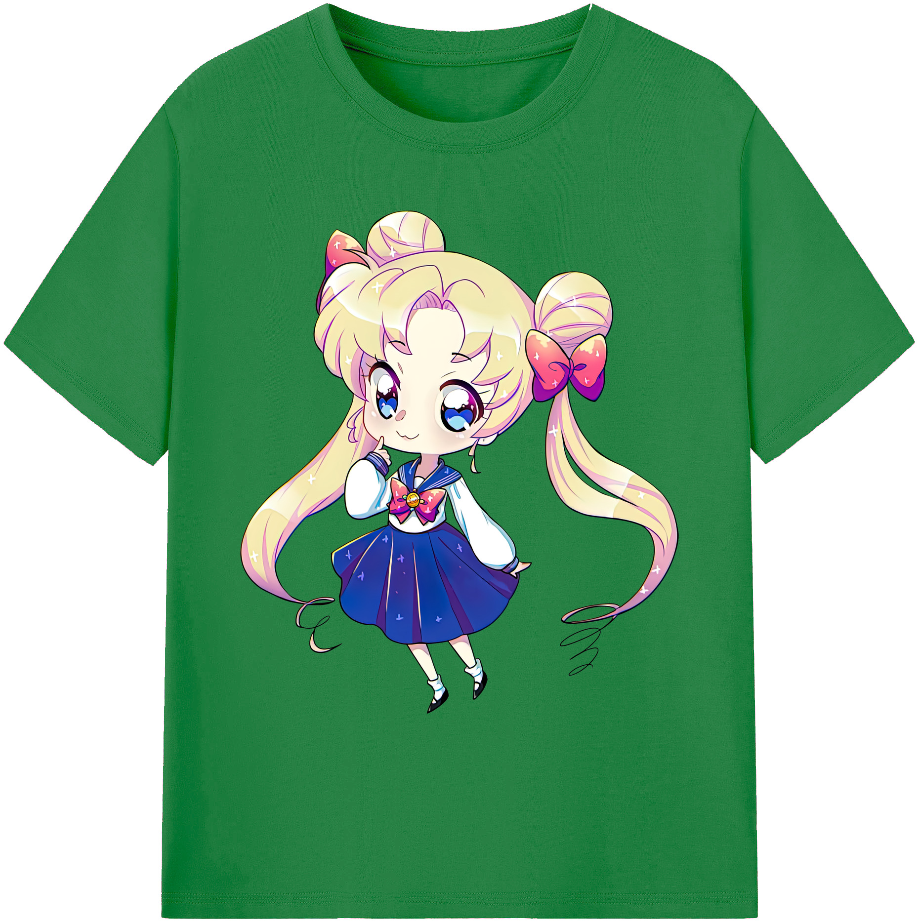 （画像用） 美少女戦士セーラームーン 月野 うさぎ つきの うさぎ Sailor Moon Tsukino Usagi 綿100％ メンズ半袖Tシャツ｜肌触りやわらか＆通気性