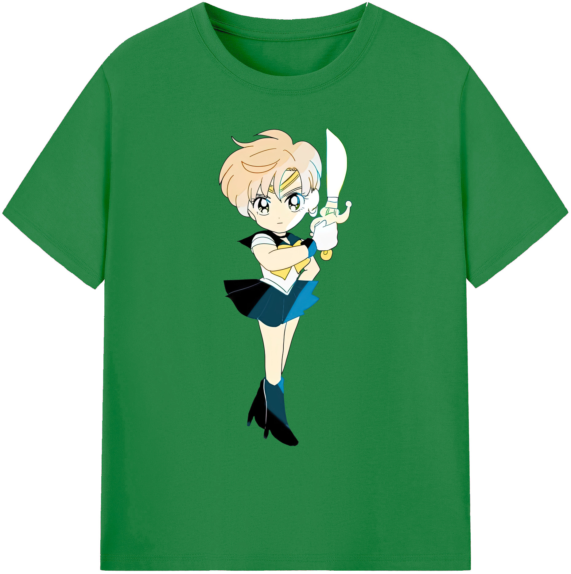 （画像用） 美少女戦士セーラームーン 天王はるか Sailor Moon Tenoh Haruka 綿100％ メンズ半袖Tシャツ｜肌触りやわらか＆通気性