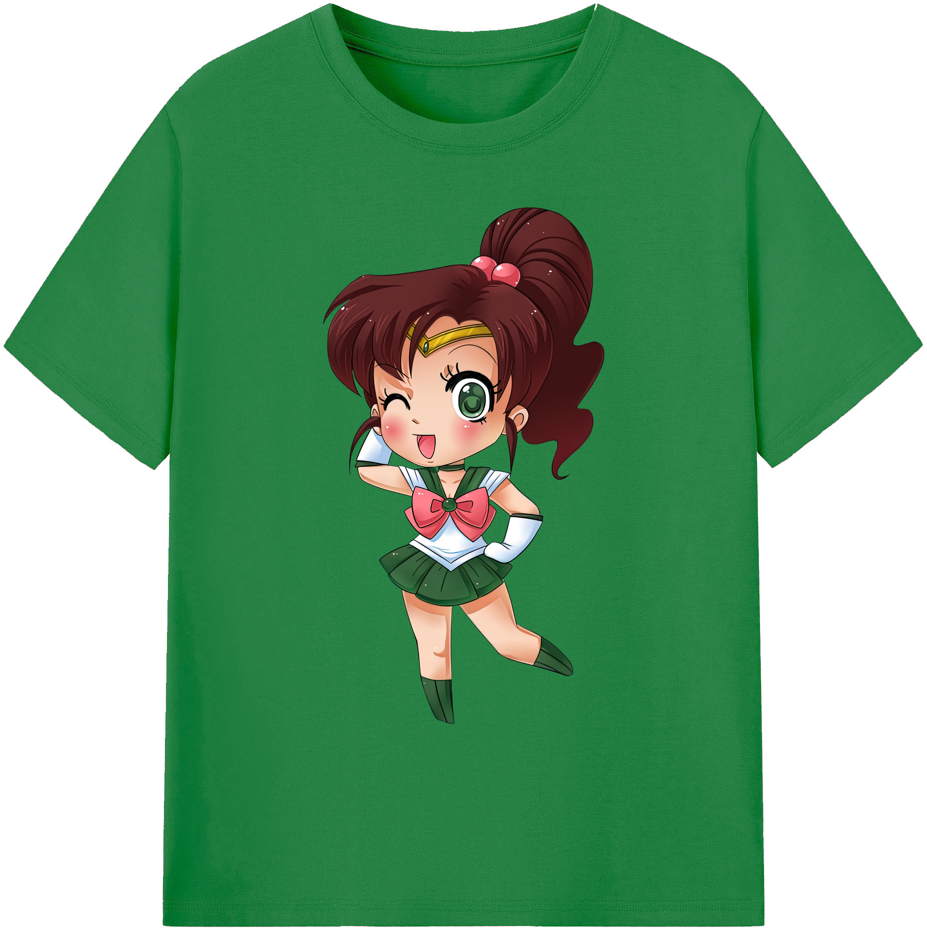 （画像用） 美少女戦士セーラームーン 木野 まこと きの まこと Sailor Moon Kino Makoto （セーラージュピター；Sailor Jupiter） 綿100％ メンズ半袖Tシャツ｜肌触りやわらか＆通気性