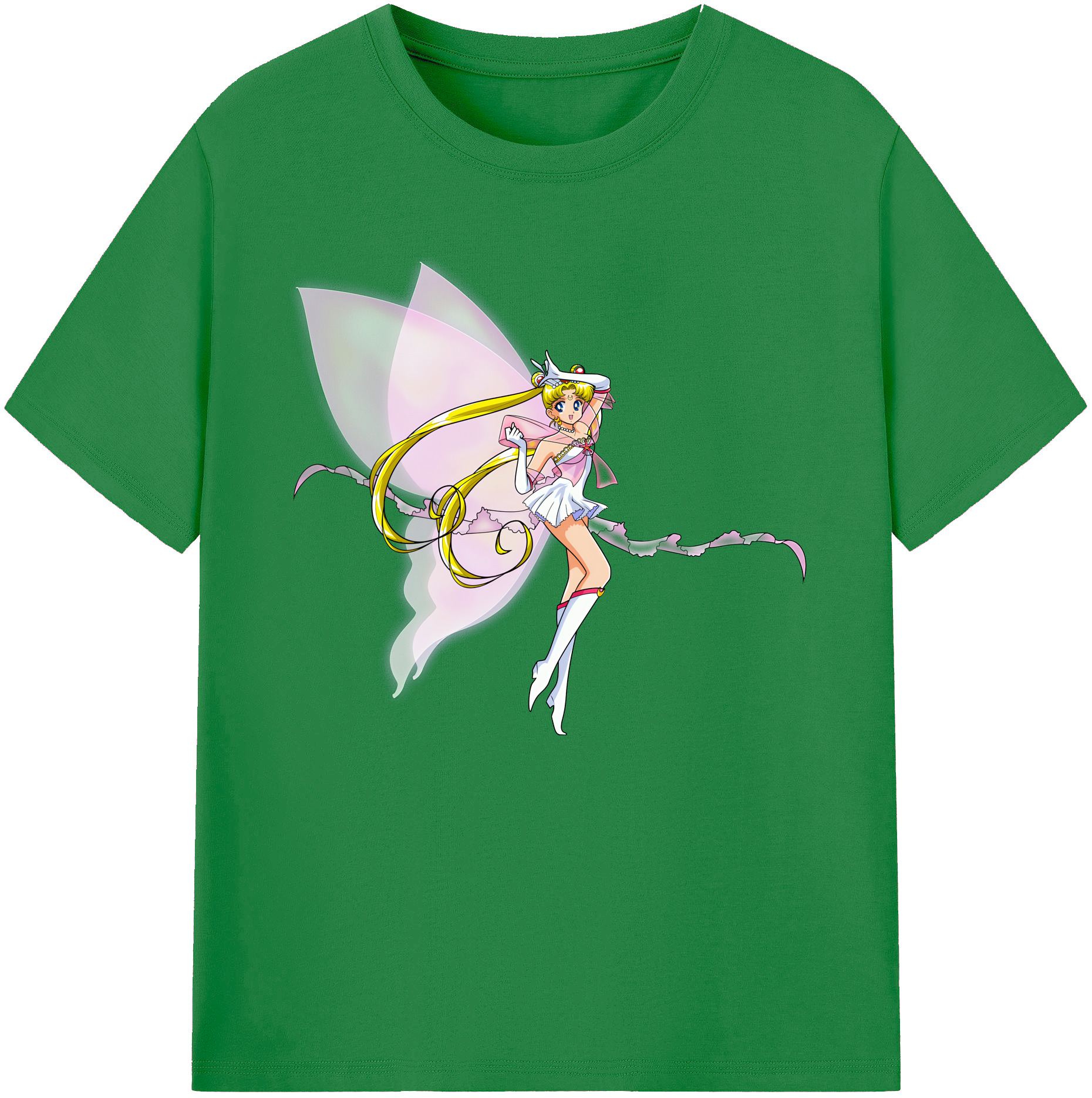 （画像用） 美少女戦士セーラームーン 月野 うさぎ つきの うさぎ Sailor Moon Tsukino Usagi 綿100％ メンズ半袖Tシャツ｜肌触りやわらか＆通気性