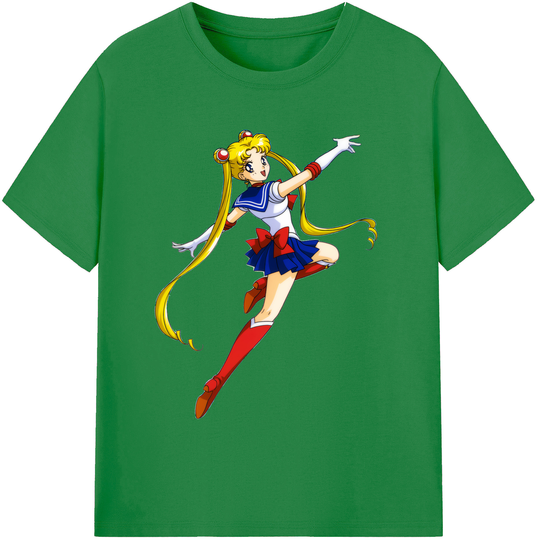 （画像用） 美少女戦士セーラームーン 月野 うさぎ つきの うさぎ Sailor Moon Tsukino Usagi 綿100％ メンズ半袖Tシャツ｜肌触りやわらか＆通気性