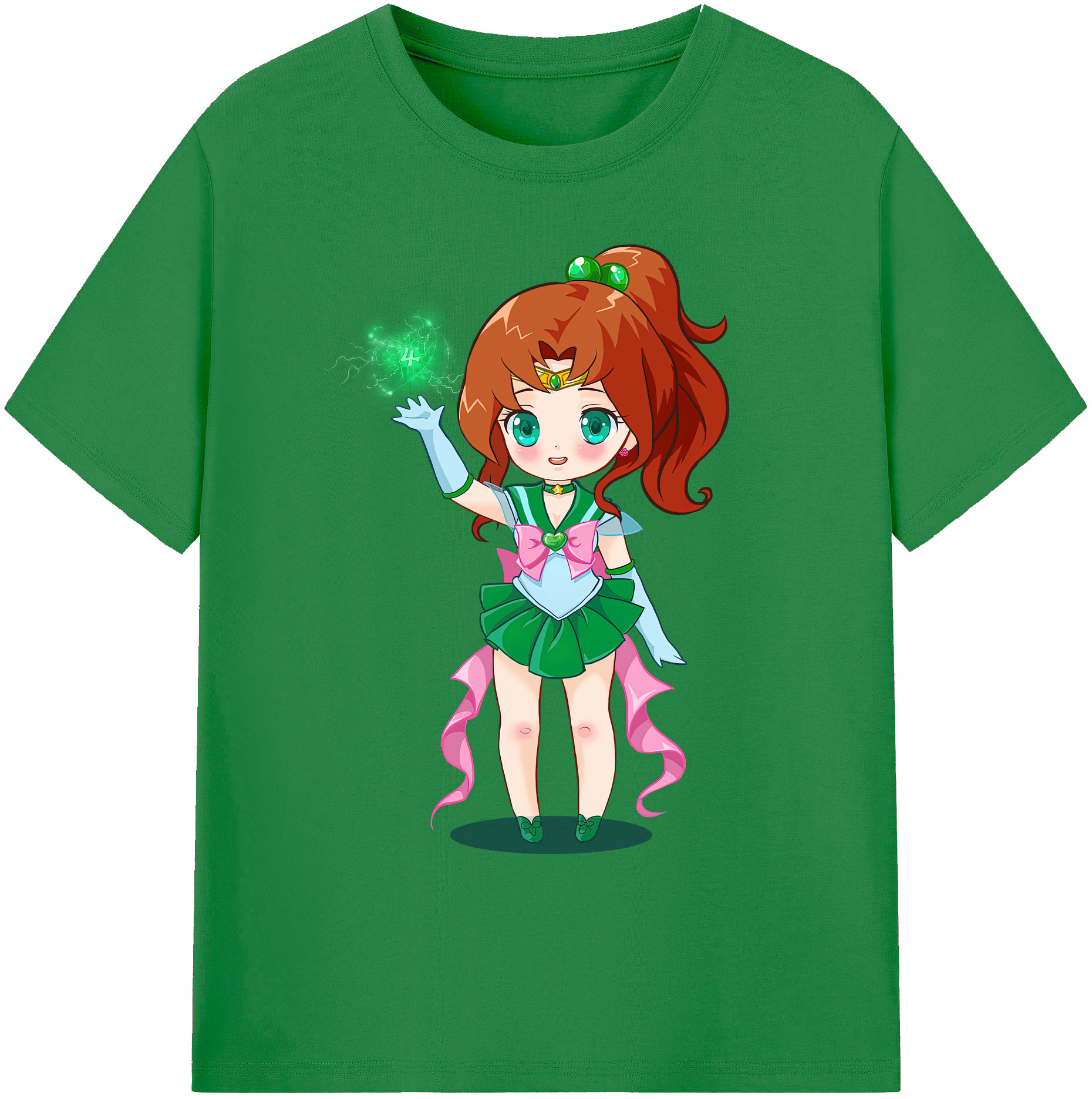 （画像用） 美少女戦士セーラームーン 木野 まこと きの まこと Sailor Moon Kino Makoto （セーラージュピター；Sailor Jupiter） 綿100％ メンズ半袖Tシャツ｜肌触りやわらか＆通気性