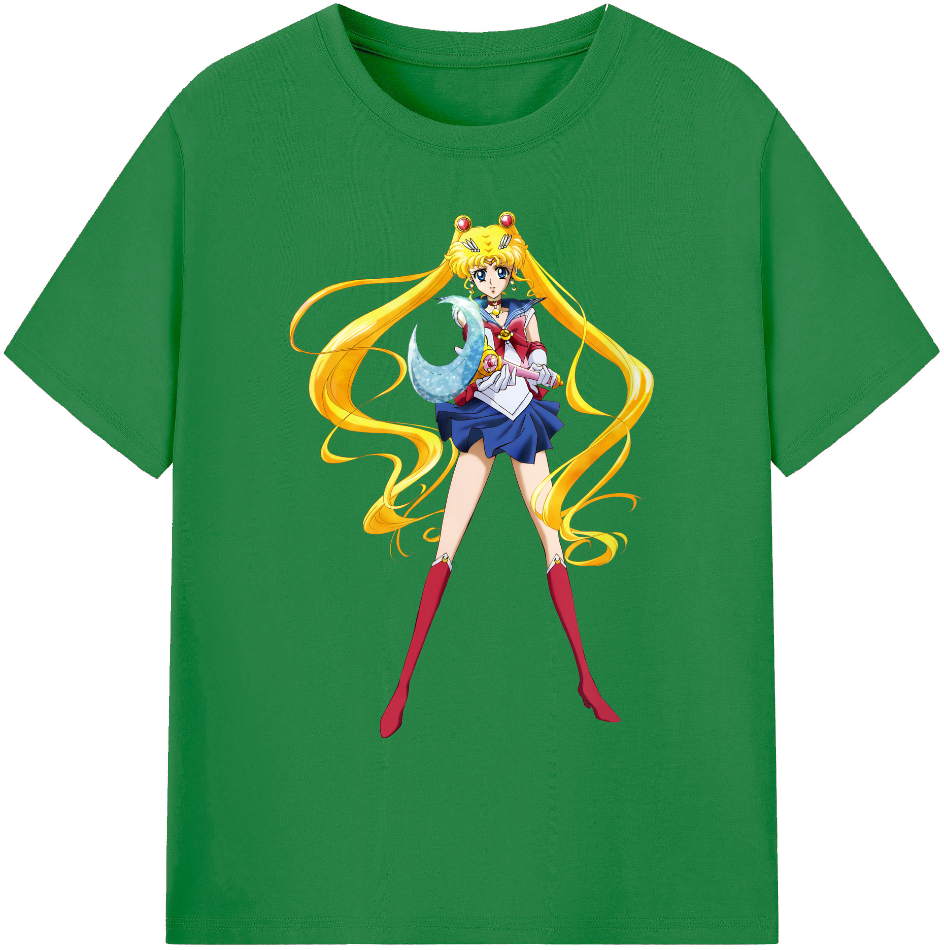 （画像用） 美少女戦士セーラームーン 月野 うさぎ つきの うさぎ Sailor Moon Tsukino Usagi 綿100％ メンズ半袖Tシャツ｜肌触りやわらか＆通気性