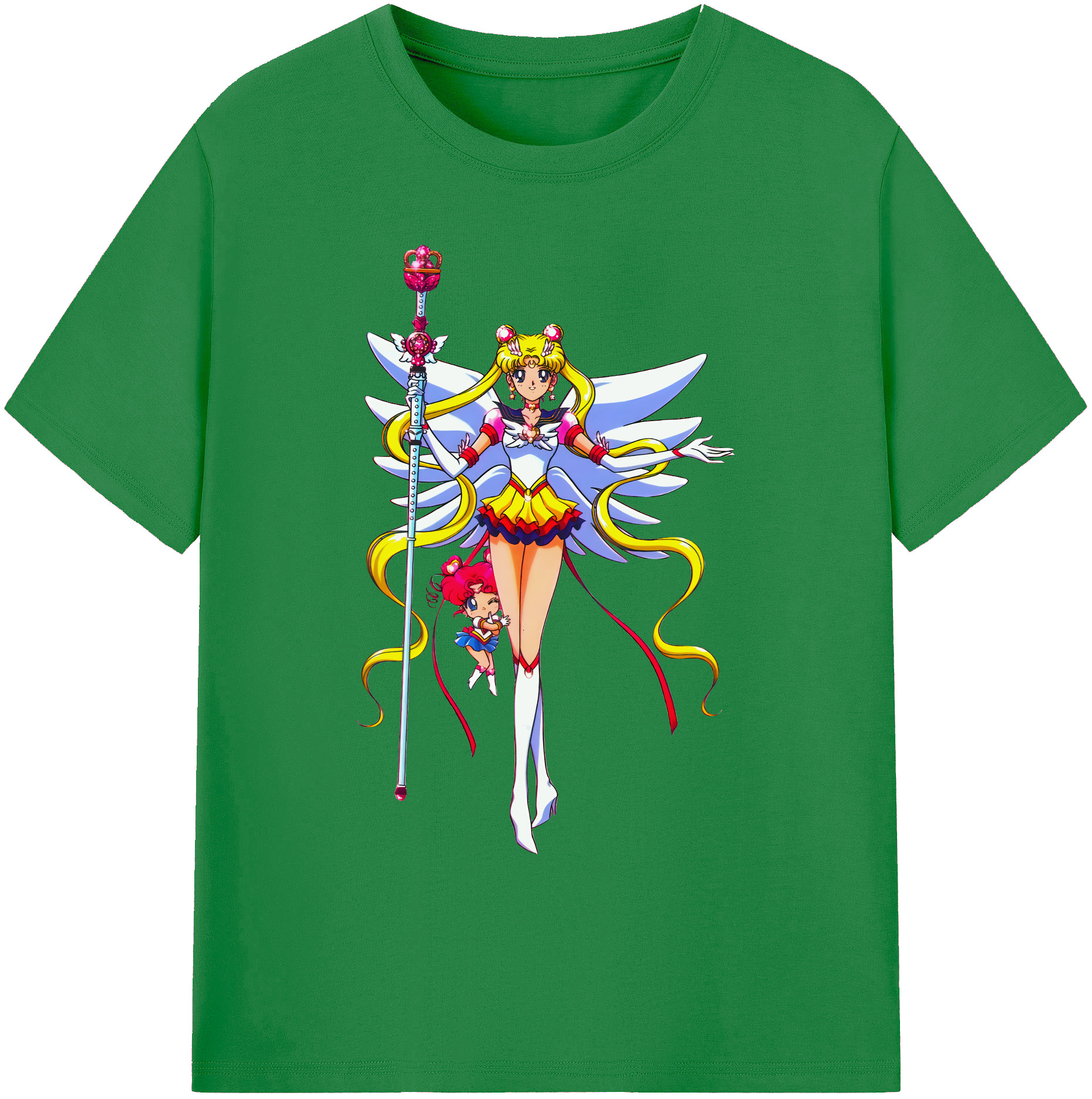 （画像用） 美少女戦士セーラームーン 月野 うさぎ つきの うさぎ Sailor Moon Tsukino Usagi 綿100％ メンズ半袖Tシャツ｜肌触りやわらか＆通気性