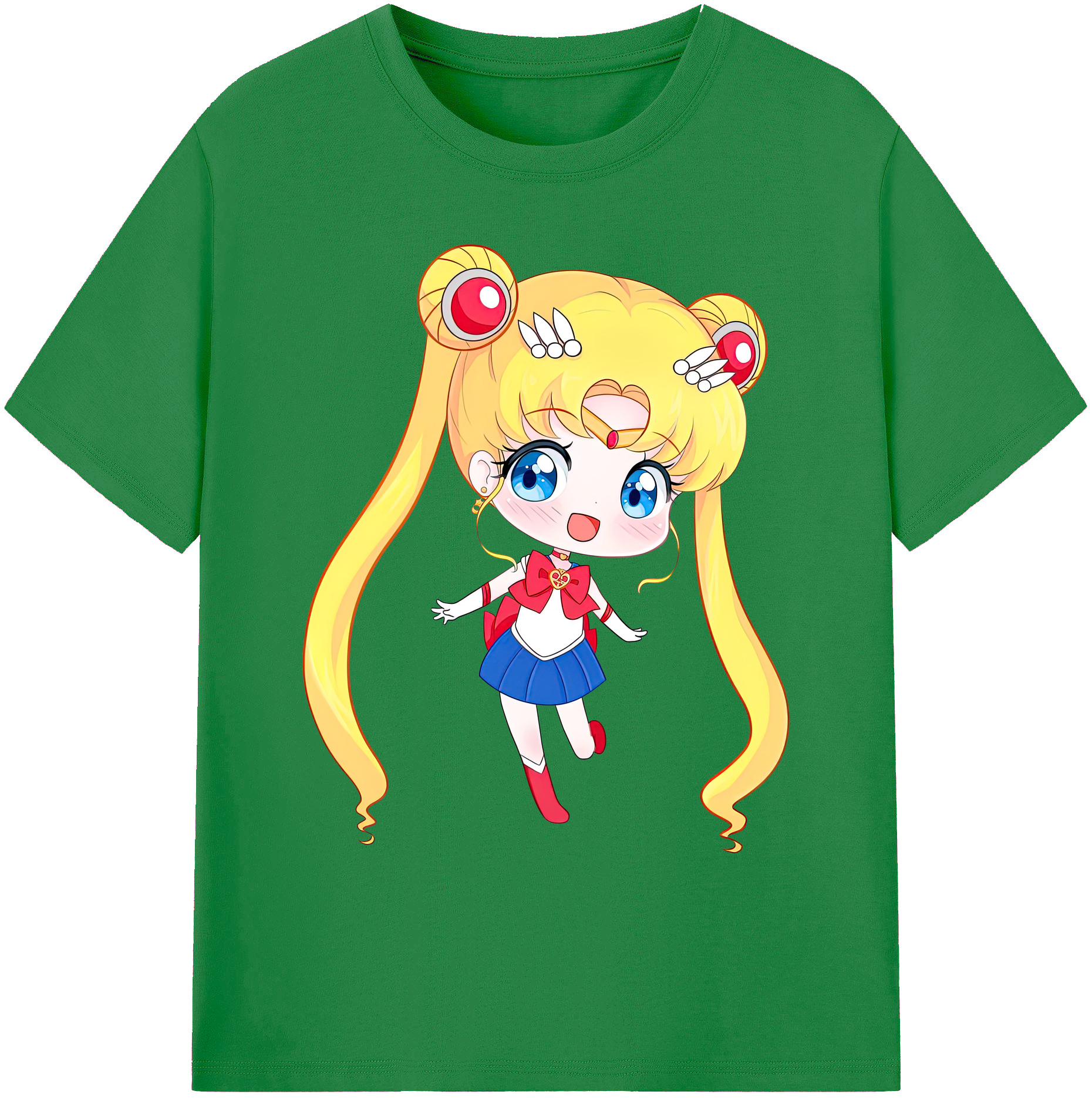 （画像用） 美少女戦士セーラームーン 月野 うさぎ つきの うさぎ Sailor Moon Tsukino Usagi 綿100％ メンズ半袖Tシャツ｜肌触りやわらか＆通気性
