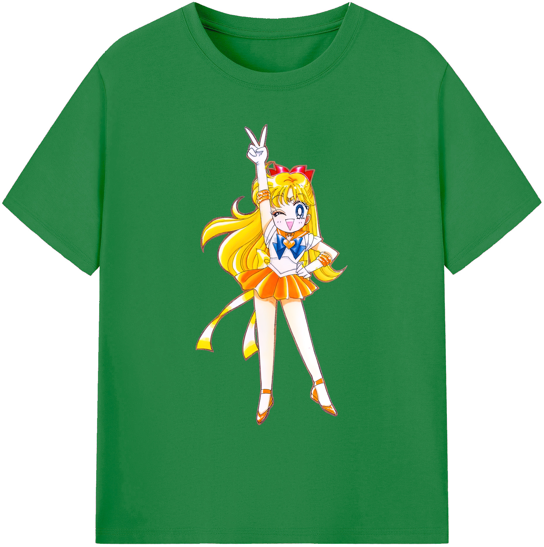 （画像用） 美少女戦士セーラームーン 愛野 美奈子 あいの みなこ Sailor Moon Aino Minako 綿100％ メンズ半袖Tシャツ｜肌触りやわらか＆通気性