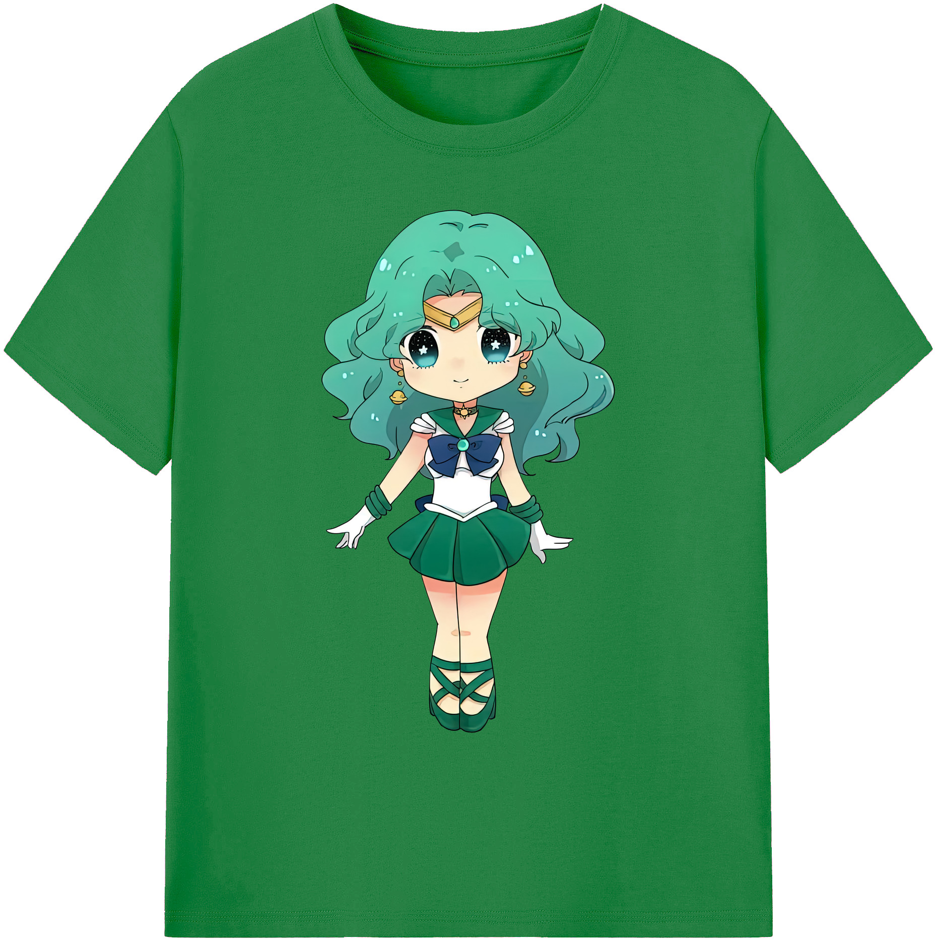 （画像用） 美少女戦士セーラームーン 海王 みちる（かいおう みちる） Sailor Moon Kaiou Michiru 綿100％ メンズ半袖Tシャツ｜肌触りやわらか＆通気性