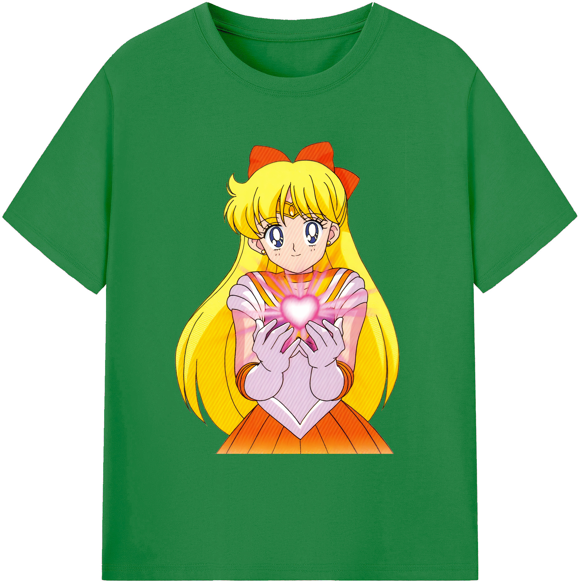 （画像用） 美少女戦士セーラームーン 愛野 美奈子 あいの みなこ Sailor Moon Aino Minako 綿100％ メンズ半袖Tシャツ｜肌触りやわらか＆通気性