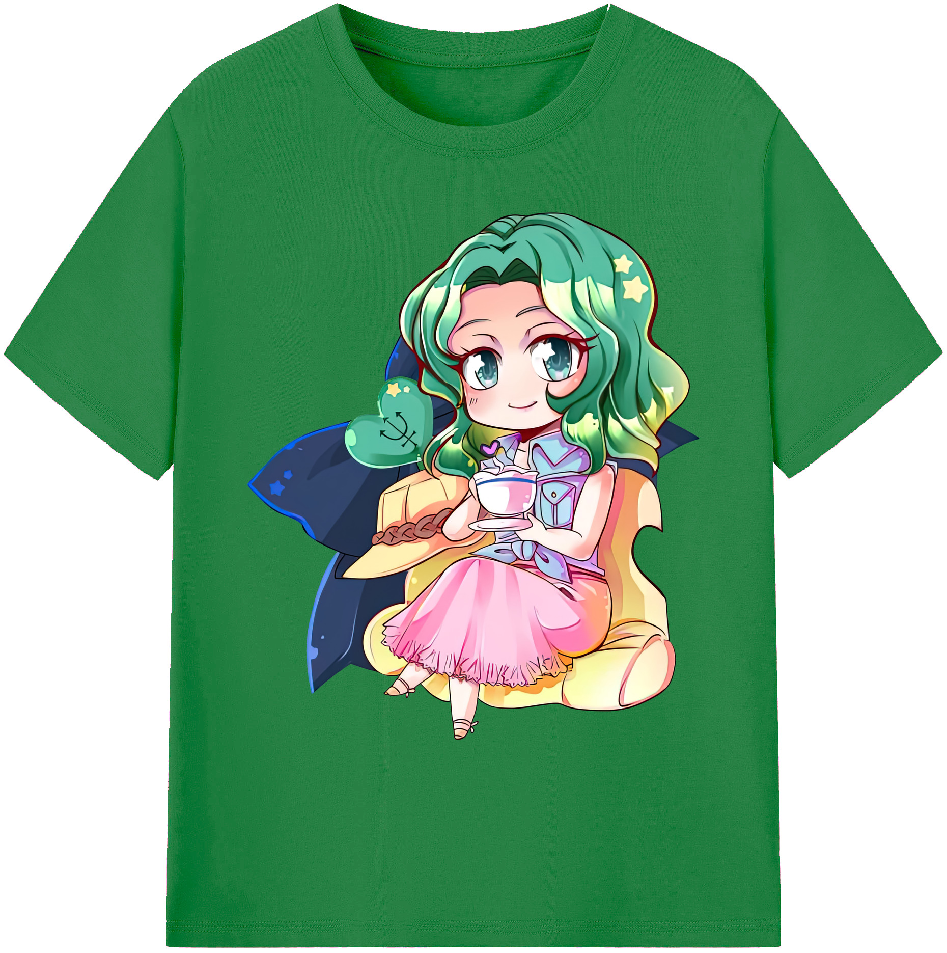 （画像用） 美少女戦士セーラームーン 海王 みちる（かいおう みちる） Sailor Moon Kaiou Michiru 綿100％ メンズ半袖Tシャツ｜肌触りやわらか＆通気性