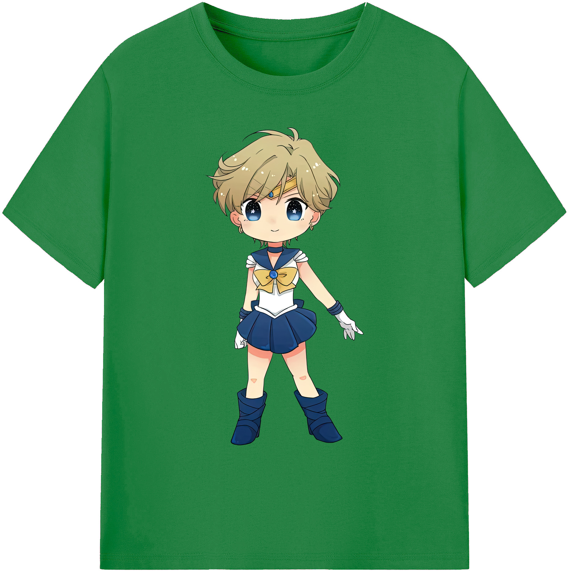 （画像用） 美少女戦士セーラームーン 天王はるか Sailor Moon Tenoh Haruka 綿100％ メンズ半袖Tシャツ｜肌触りやわらか＆通気性