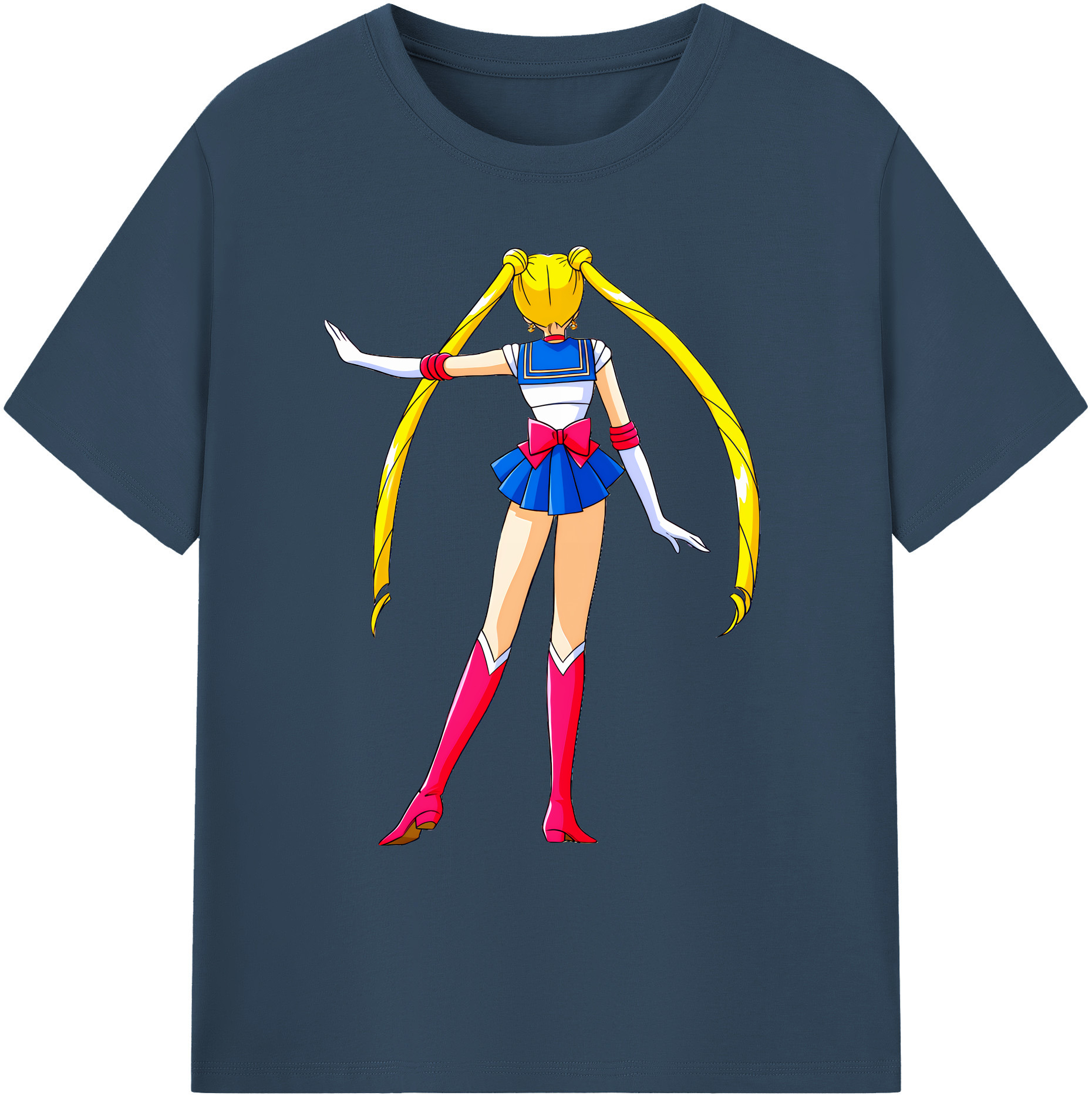（画像用） 美少女戦士セーラームーン 月野 うさぎ つきの うさぎ Sailor Moon Tsukino Usagi 綿100％ メンズ半袖Tシャツ｜肌触りやわらか＆通気性