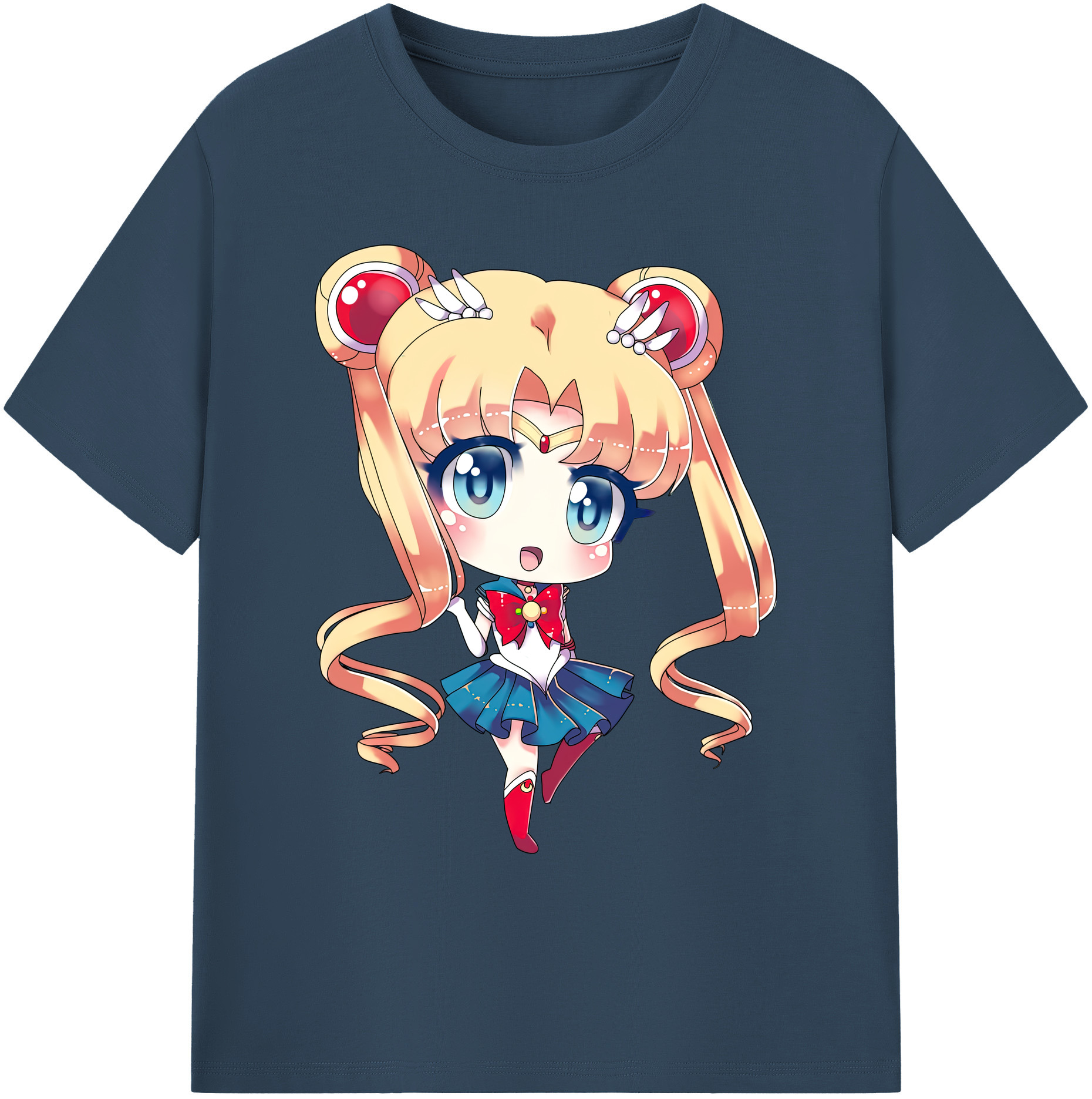 （画像用） 美少女戦士セーラームーン 月野 うさぎ つきの うさぎ Sailor Moon Tsukino Usagi 綿100％ メンズ半袖Tシャツ｜肌触りやわらか＆通気性