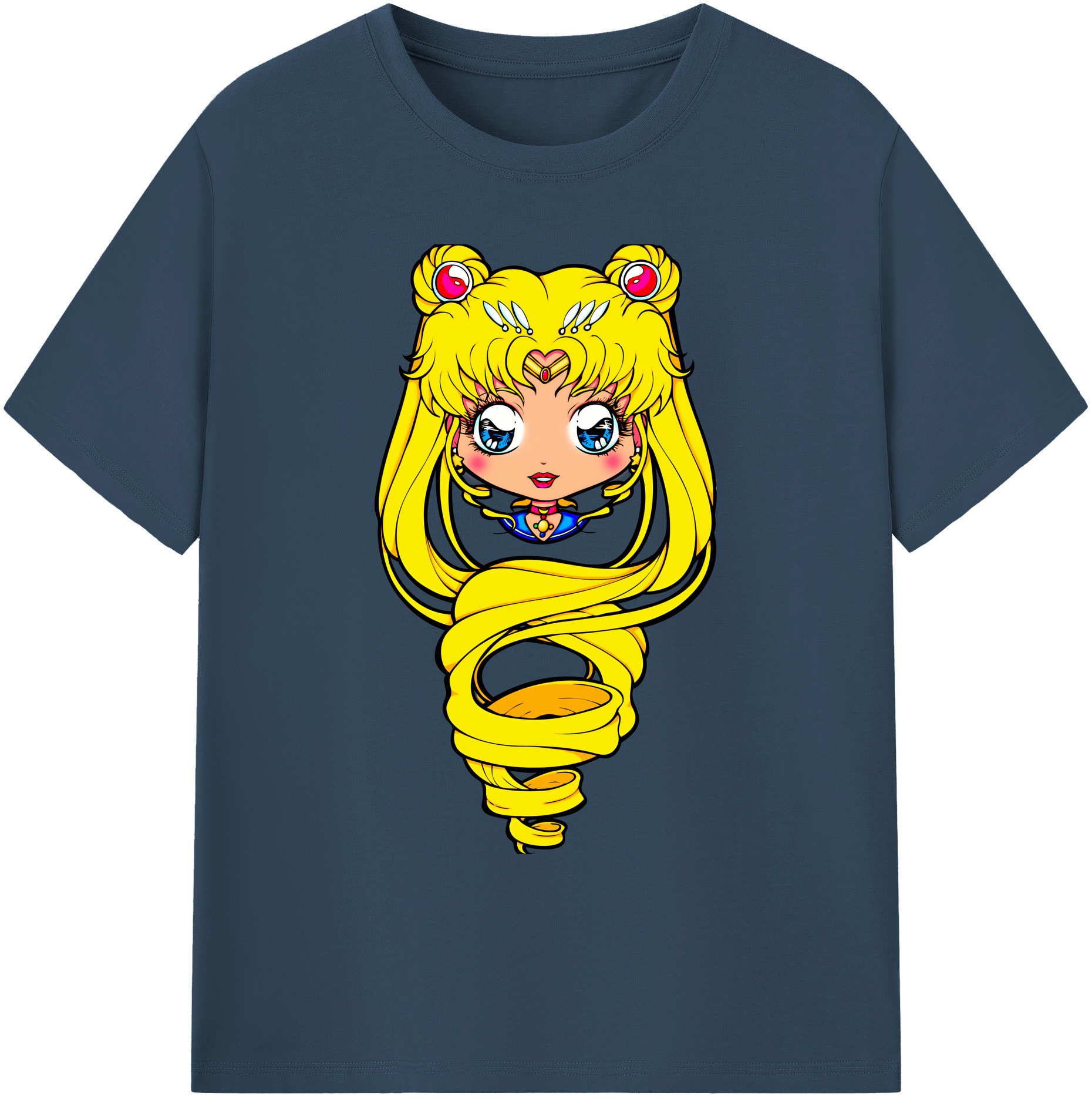 （画像用） 美少女戦士セーラームーン 月野 うさぎ つきの うさぎ Sailor Moon Tsukino Usagi 綿100％ メンズ半袖Tシャツ｜肌触りやわらか＆通気性