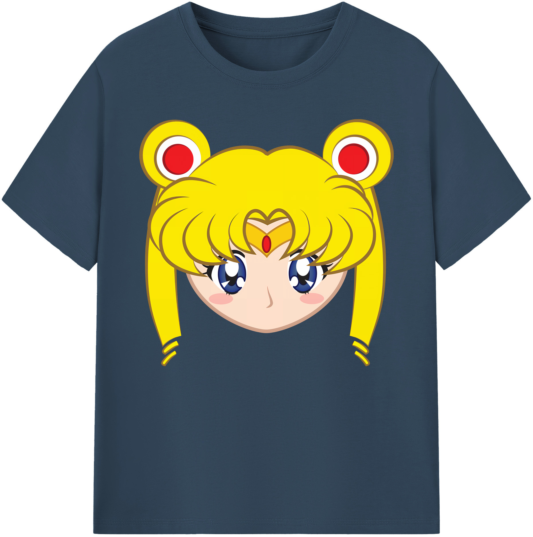 （画像用） 美少女戦士セーラームーン 月野 うさぎ つきの うさぎ Sailor Moon Tsukino Usagi 綿100％ メンズ半袖Tシャツ｜肌触りやわらか＆通気性