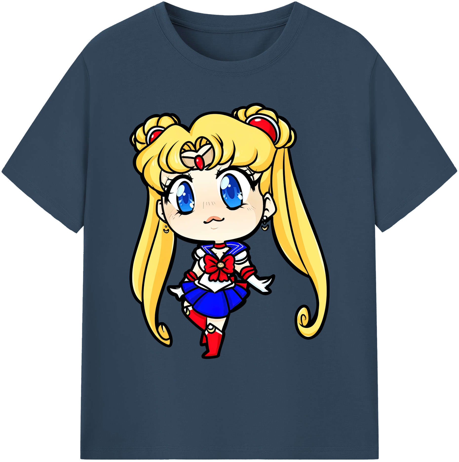 （画像用） 美少女戦士セーラームーン 月野 うさぎ つきの うさぎ Sailor Moon Tsukino Usagi 綿100％ メンズ半袖Tシャツ｜肌触りやわらか＆通気性